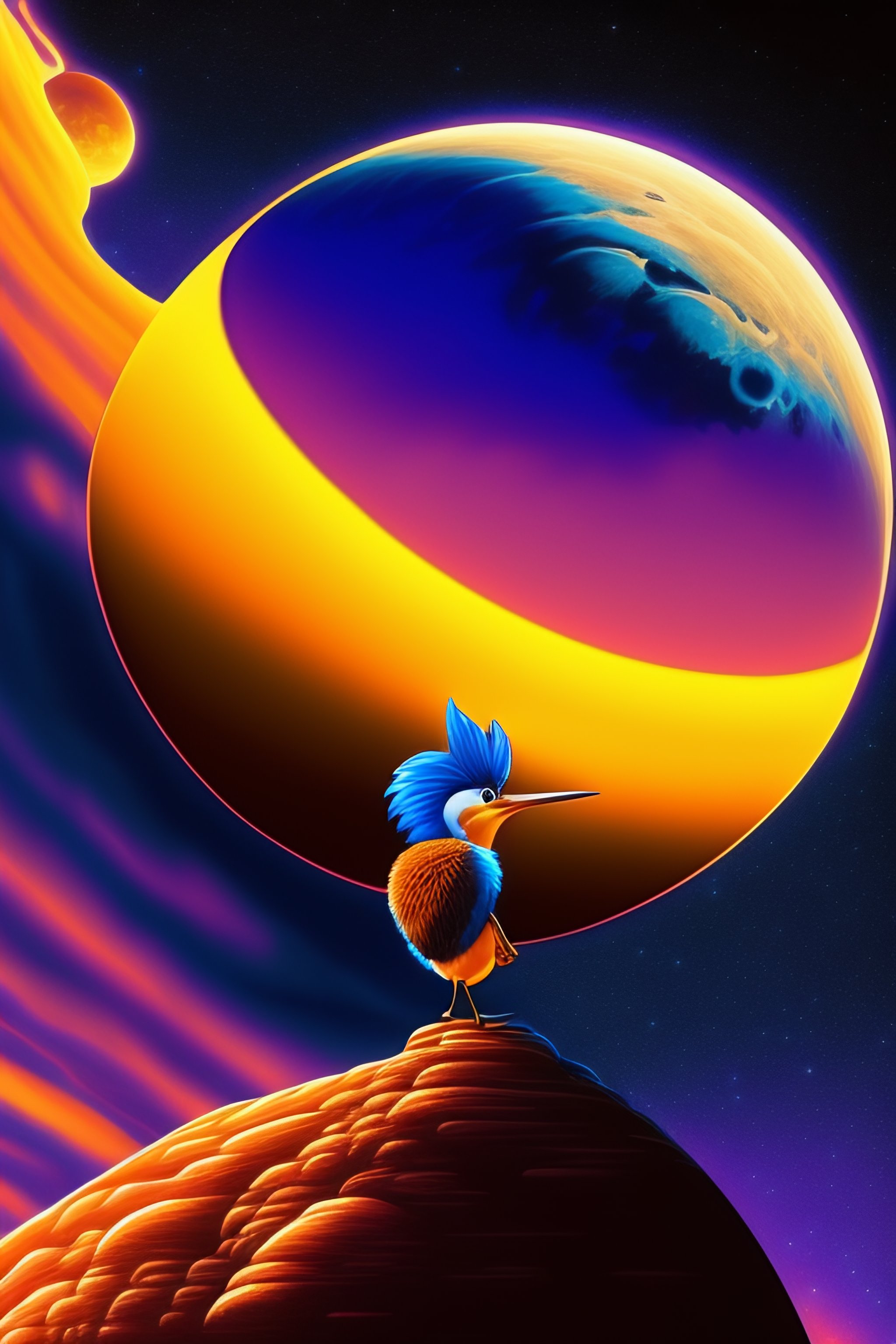 Lexica - Roadrunner from woody woodpecker stays in front of the moon ...