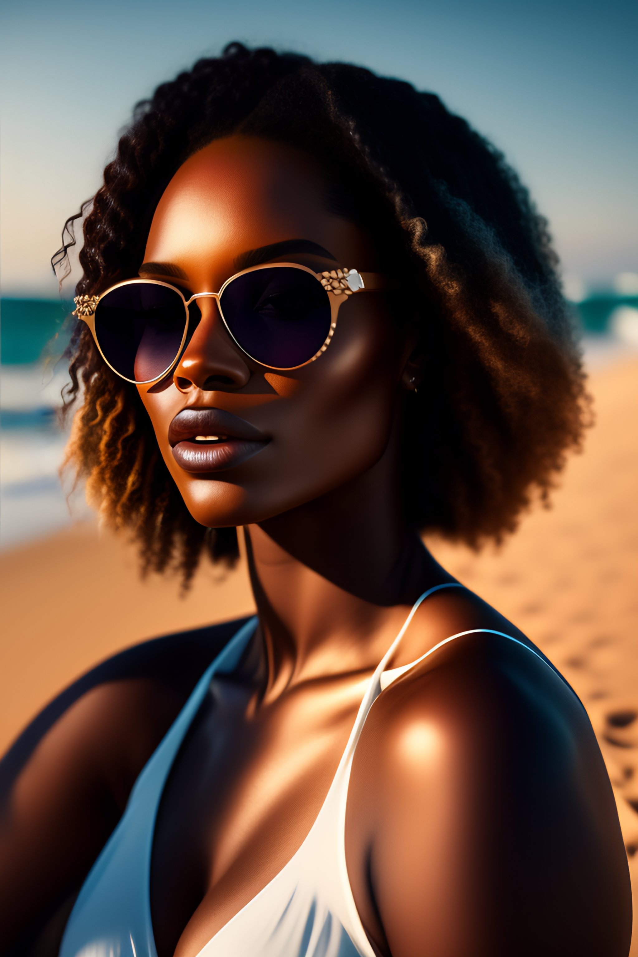 Black girl with sunglasses online