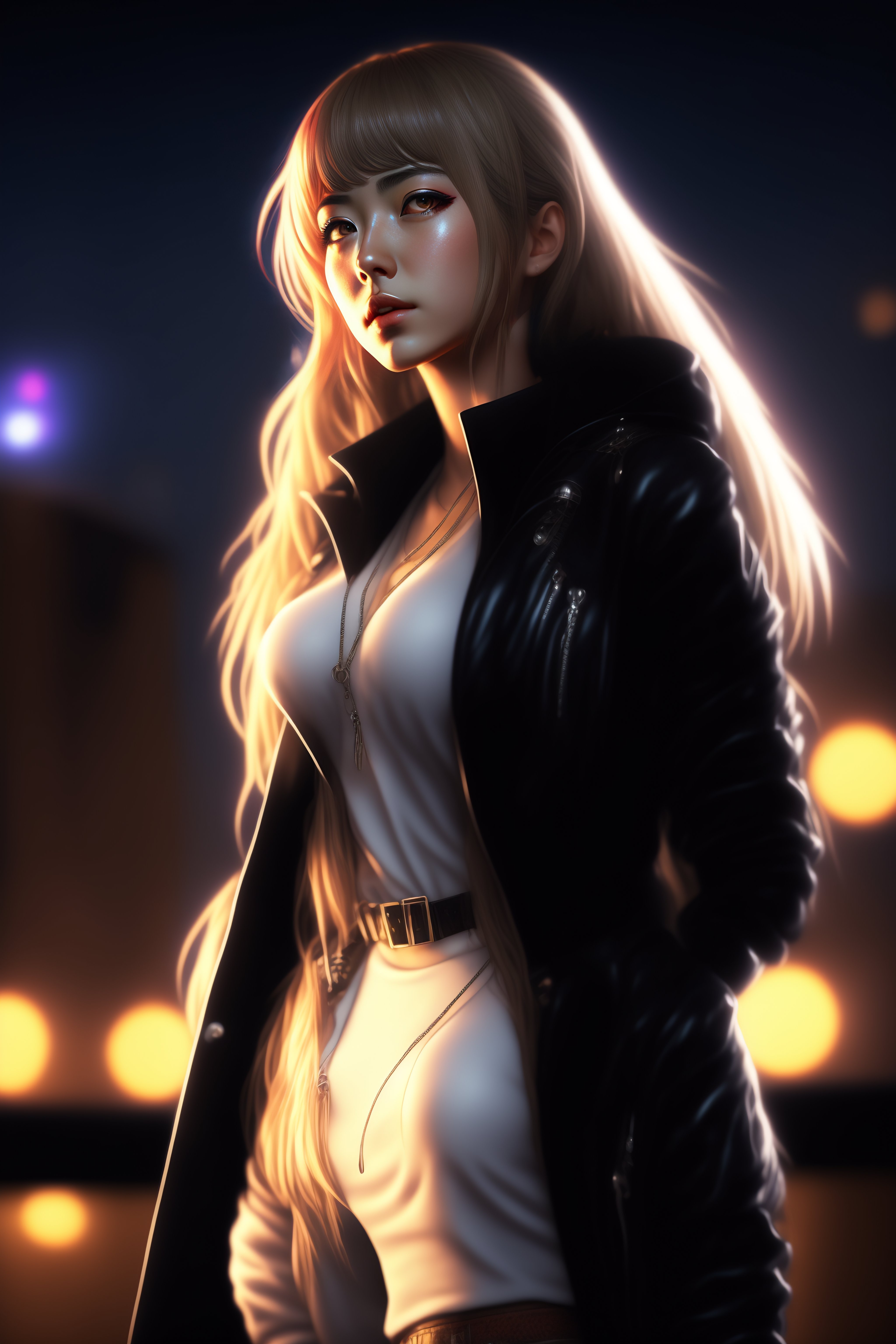 Lexica - Highly detailed and realistic illustration of Misa Amane from ...