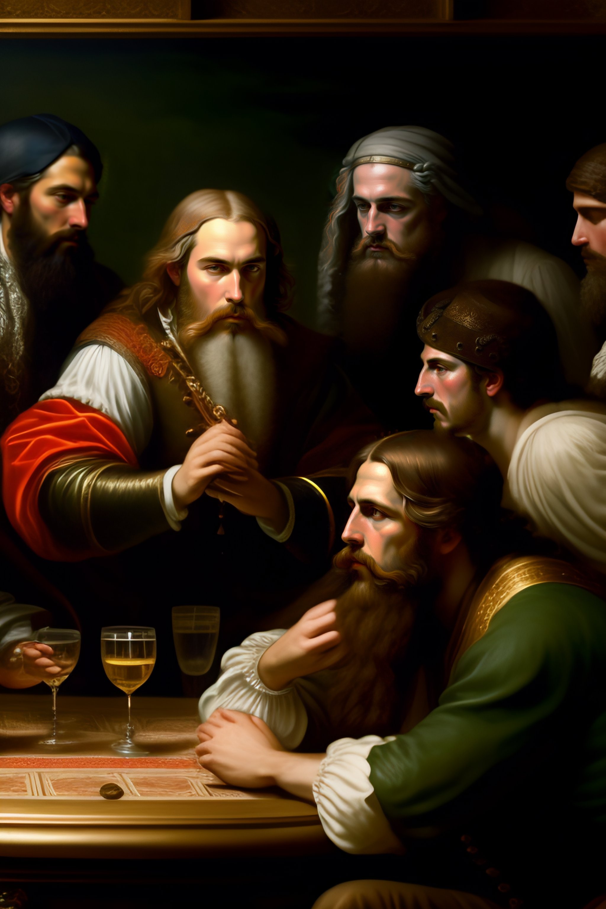 Lexica - Renaissance painting of Cthulhu playing poker with pirates in ...
