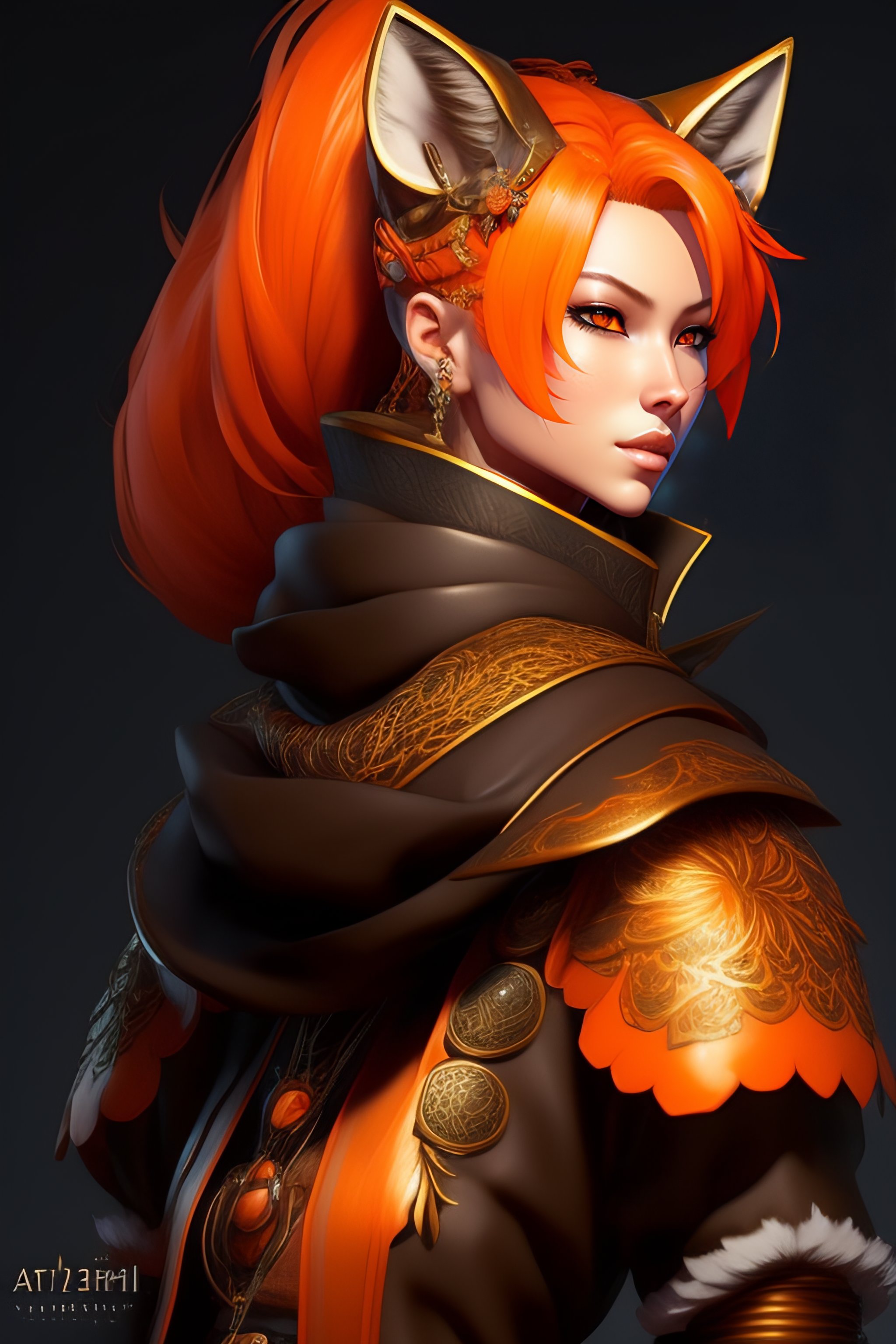 Lexica - Portrait of a beautiful young fox female rogue with
