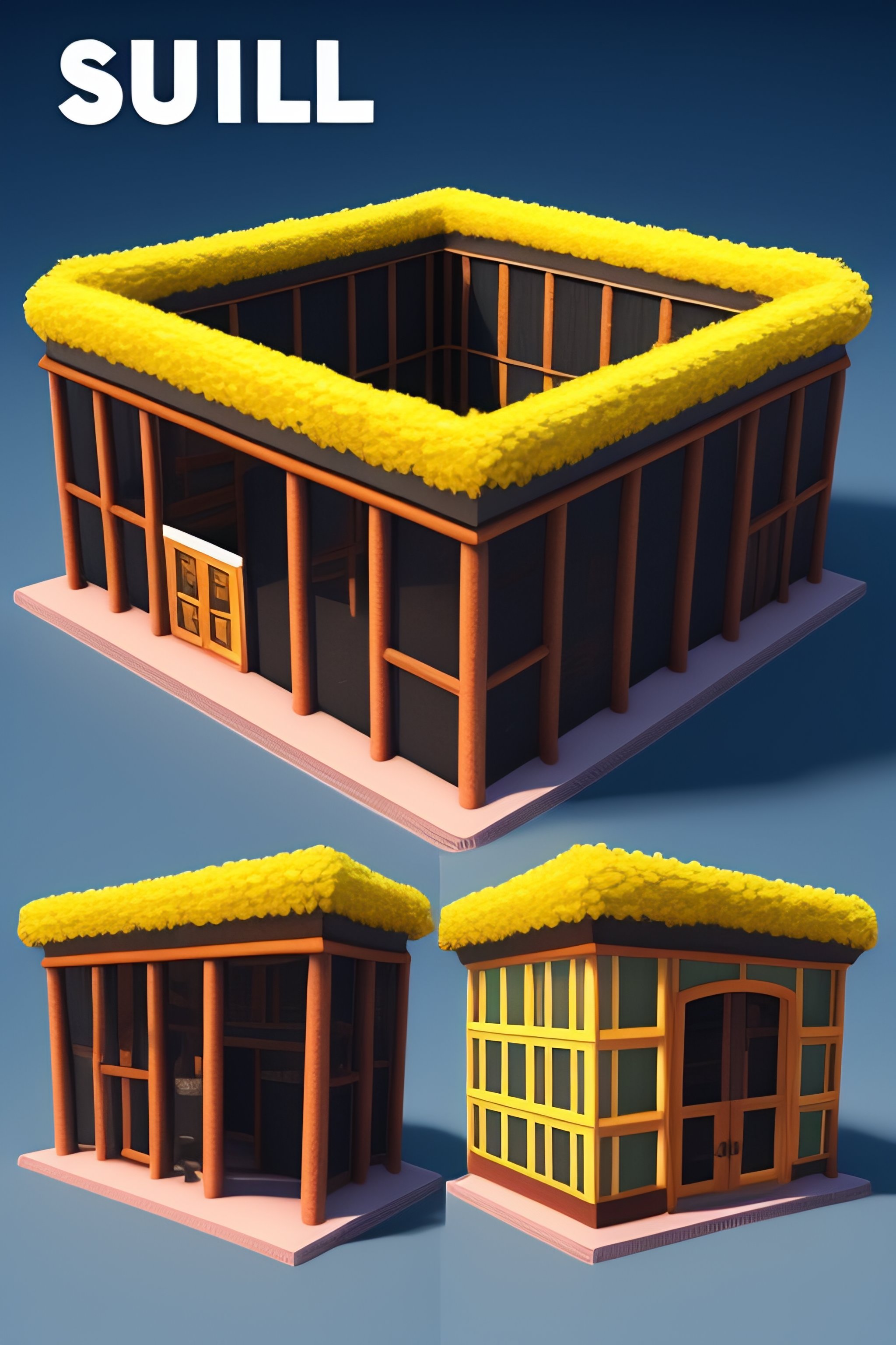 Lexica - 3d stylized game library building
