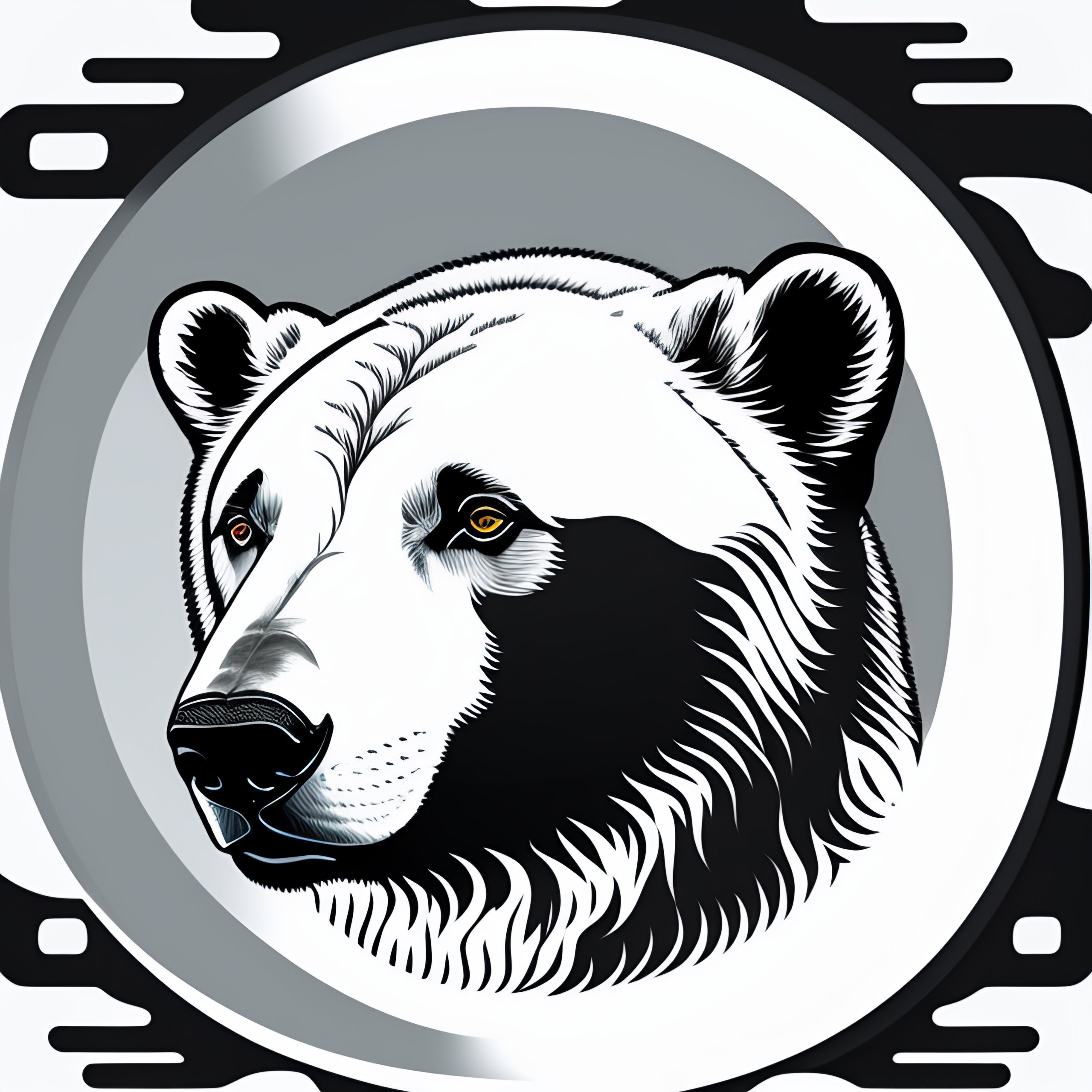 lexica-polar-bear-s-head-logo-vector-illustration-unusual-black