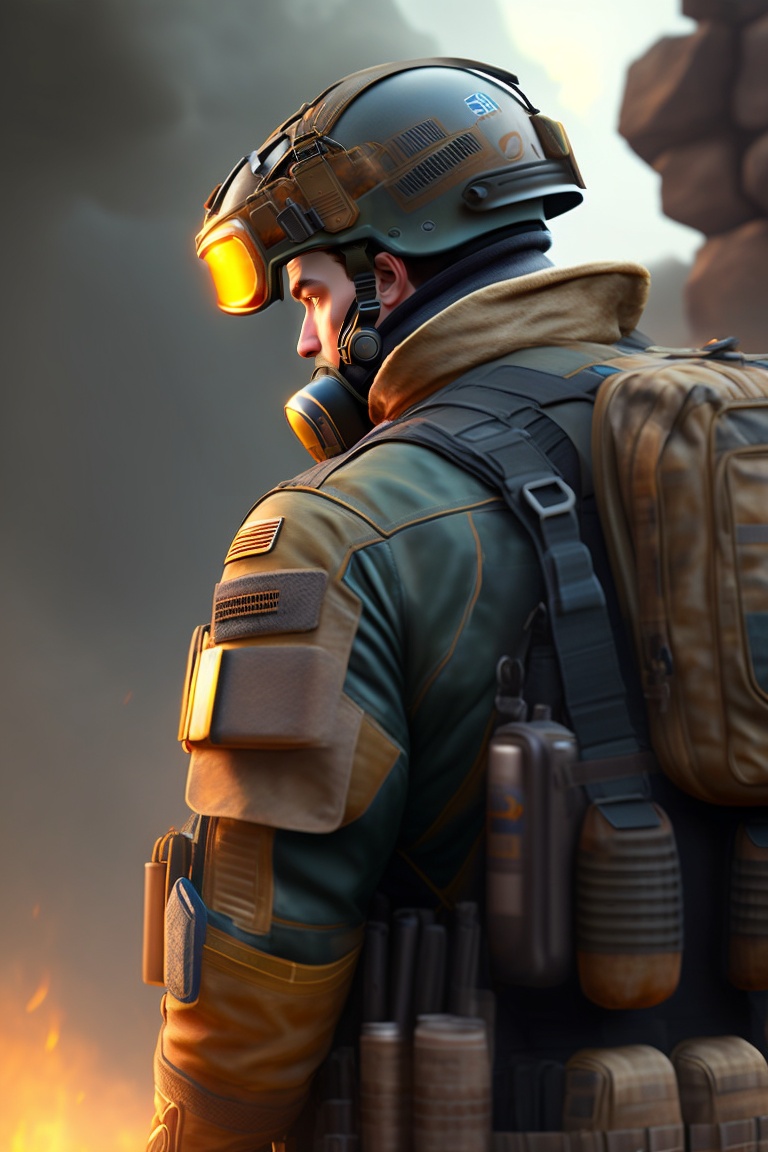 Lexica Special forces soldier in a acronym suit, character concept art, hyperrealistic, aaron