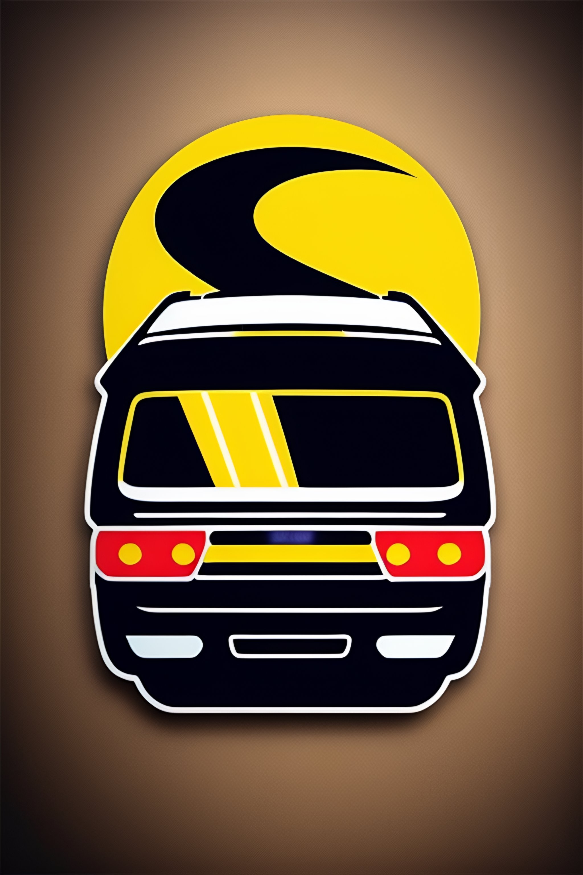 Lexica - Cartoon JDM car , sticker, initial d anime style, solid background  color