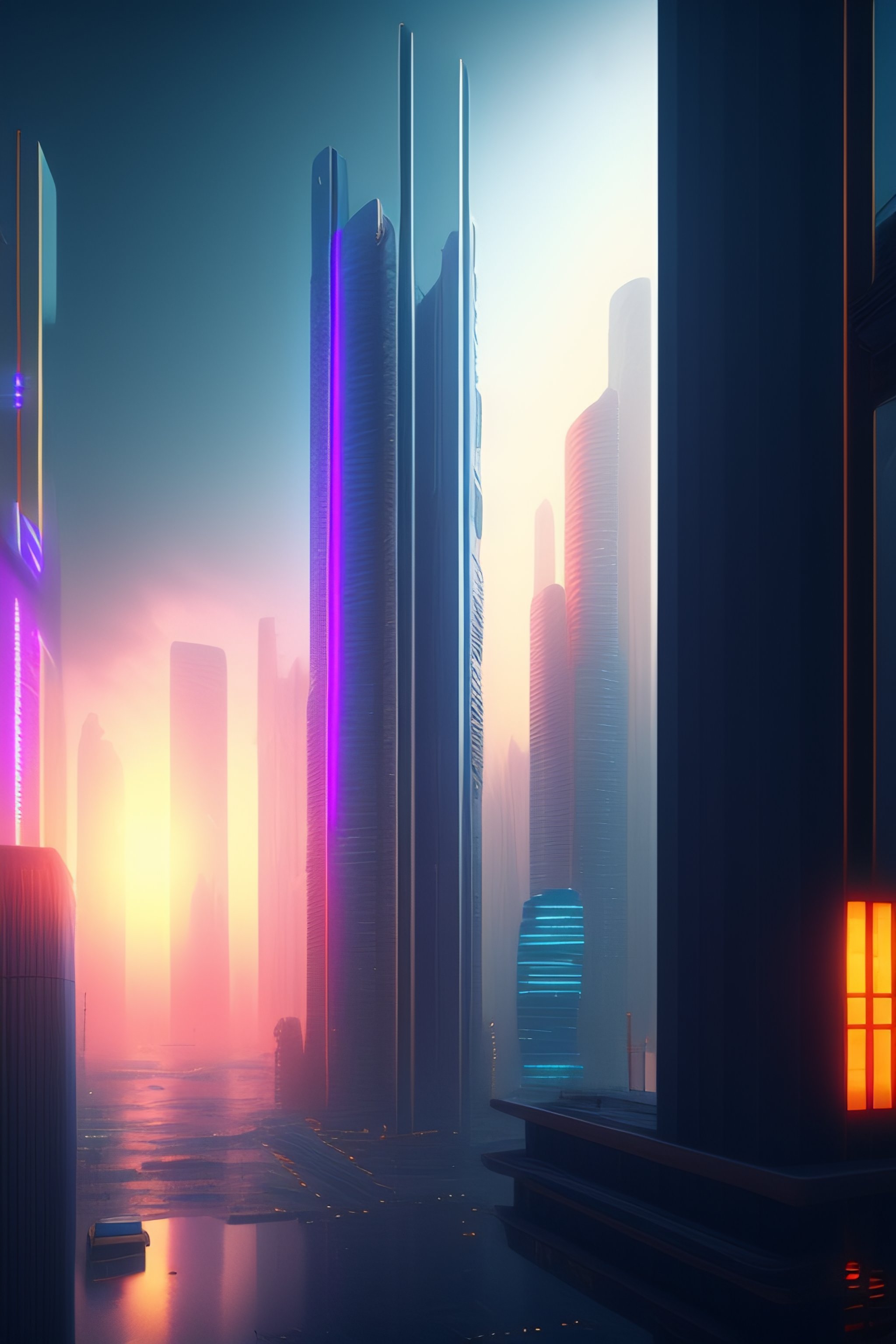 Lexica - Post apocopic cyberpunk city with , highly detailed ...