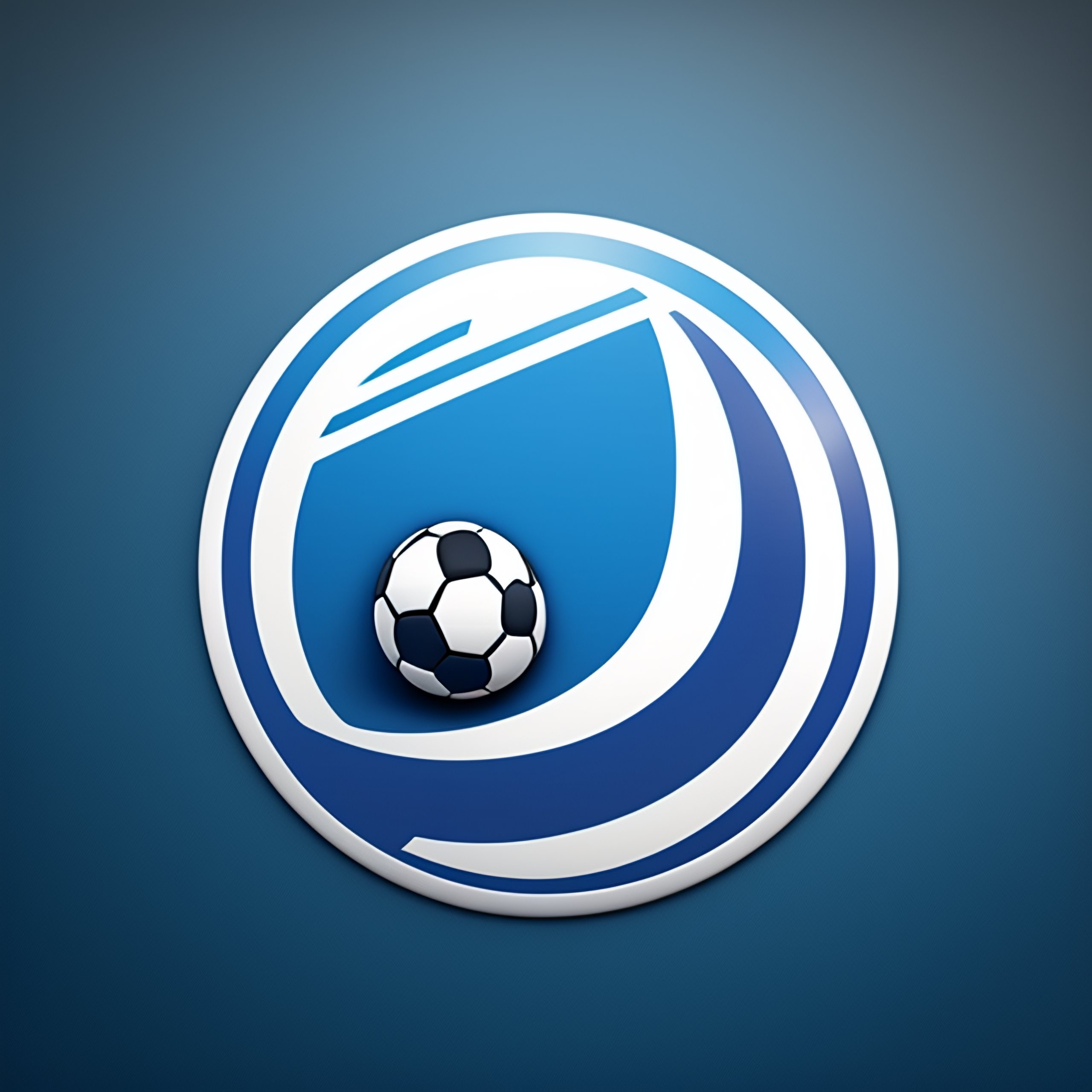 Lexica - Minimalist blue train soccer team logo