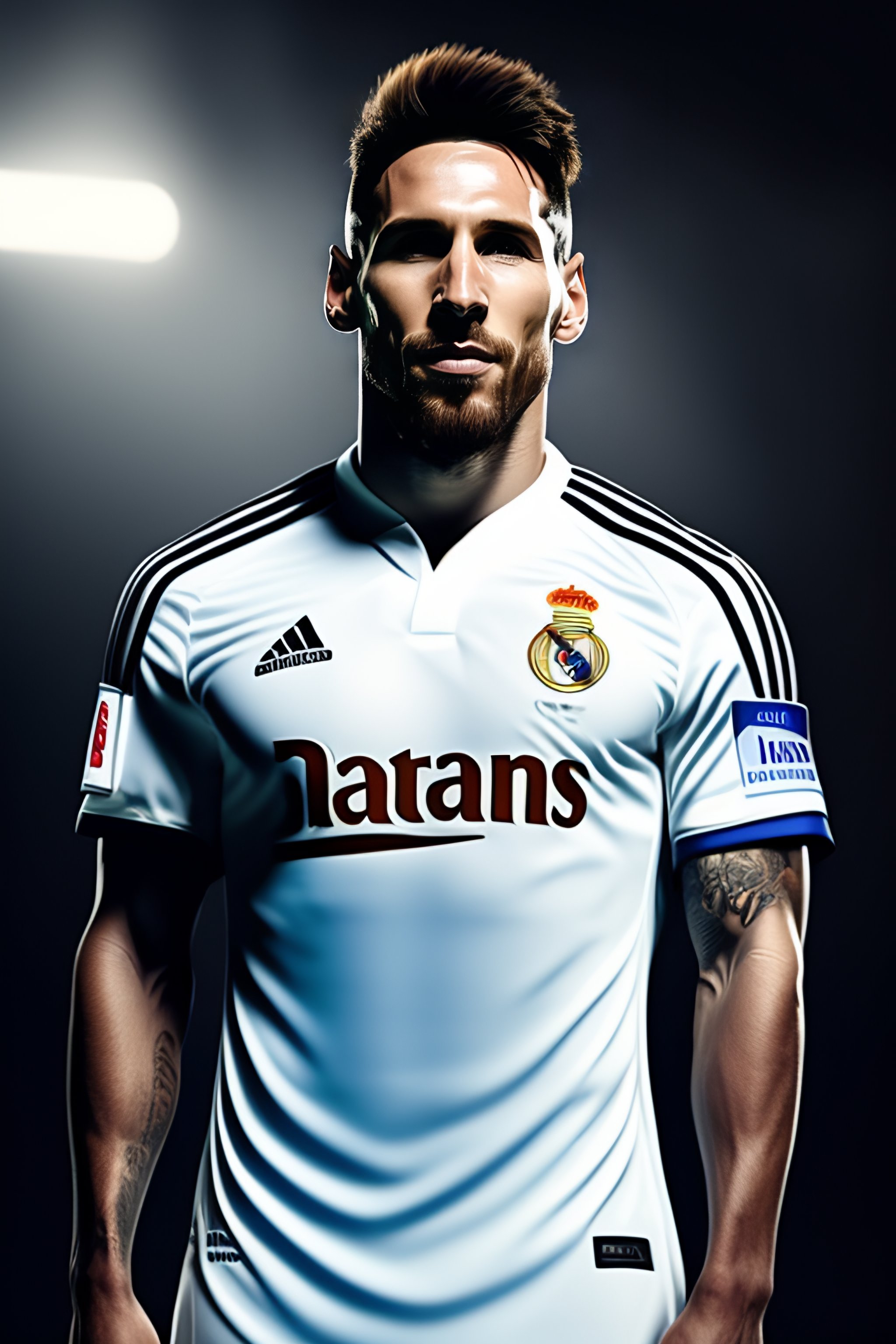 Lexica - Messi with the real madrid jersey