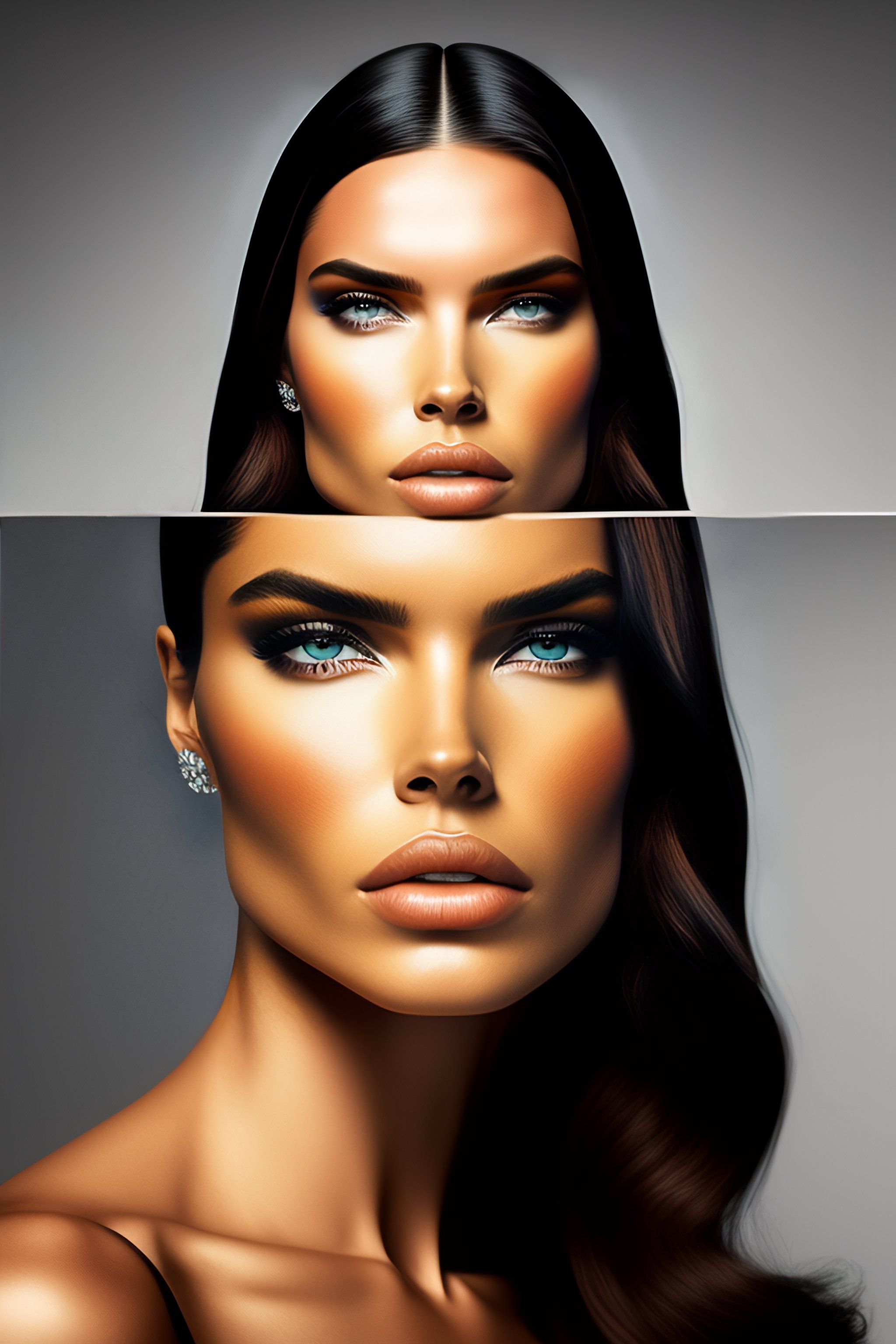 Lexica - Adriana lima, botox inflated face close up realism surreal