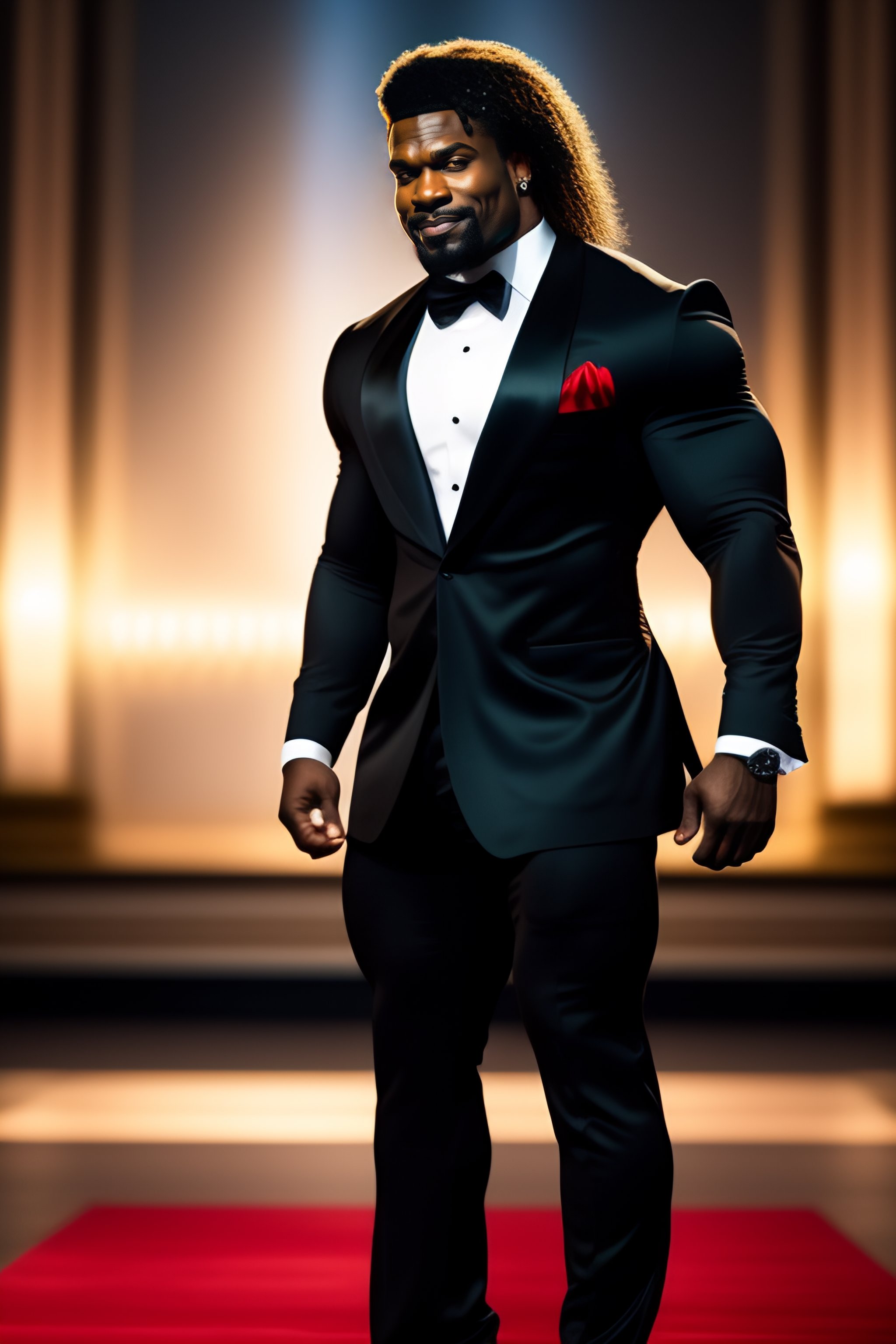 Lexica A muscular lion, with a sarcastic smile, wearing a crown and a