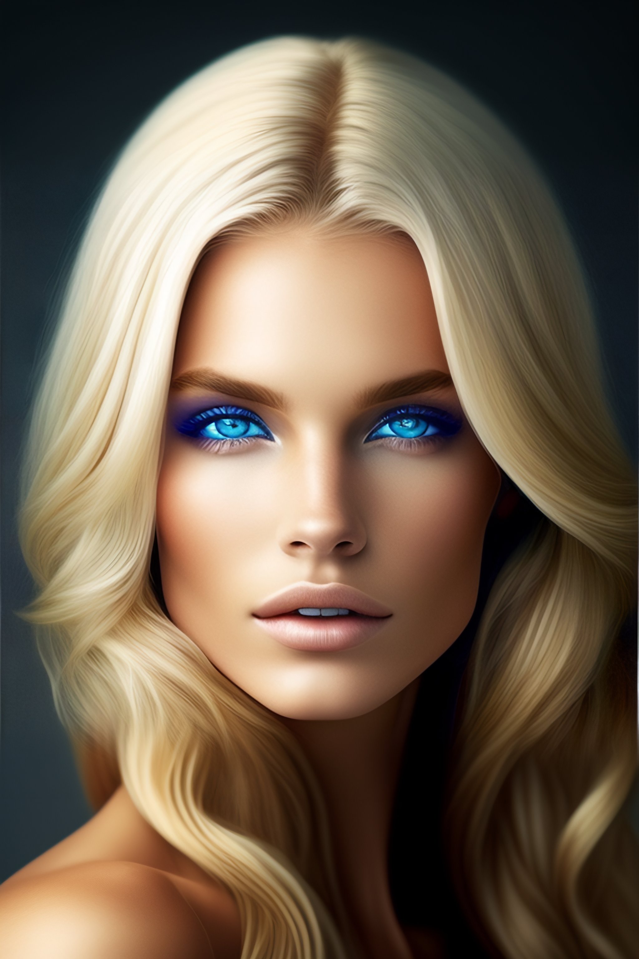 Lexica - Elf knigh blond hair blue eyes