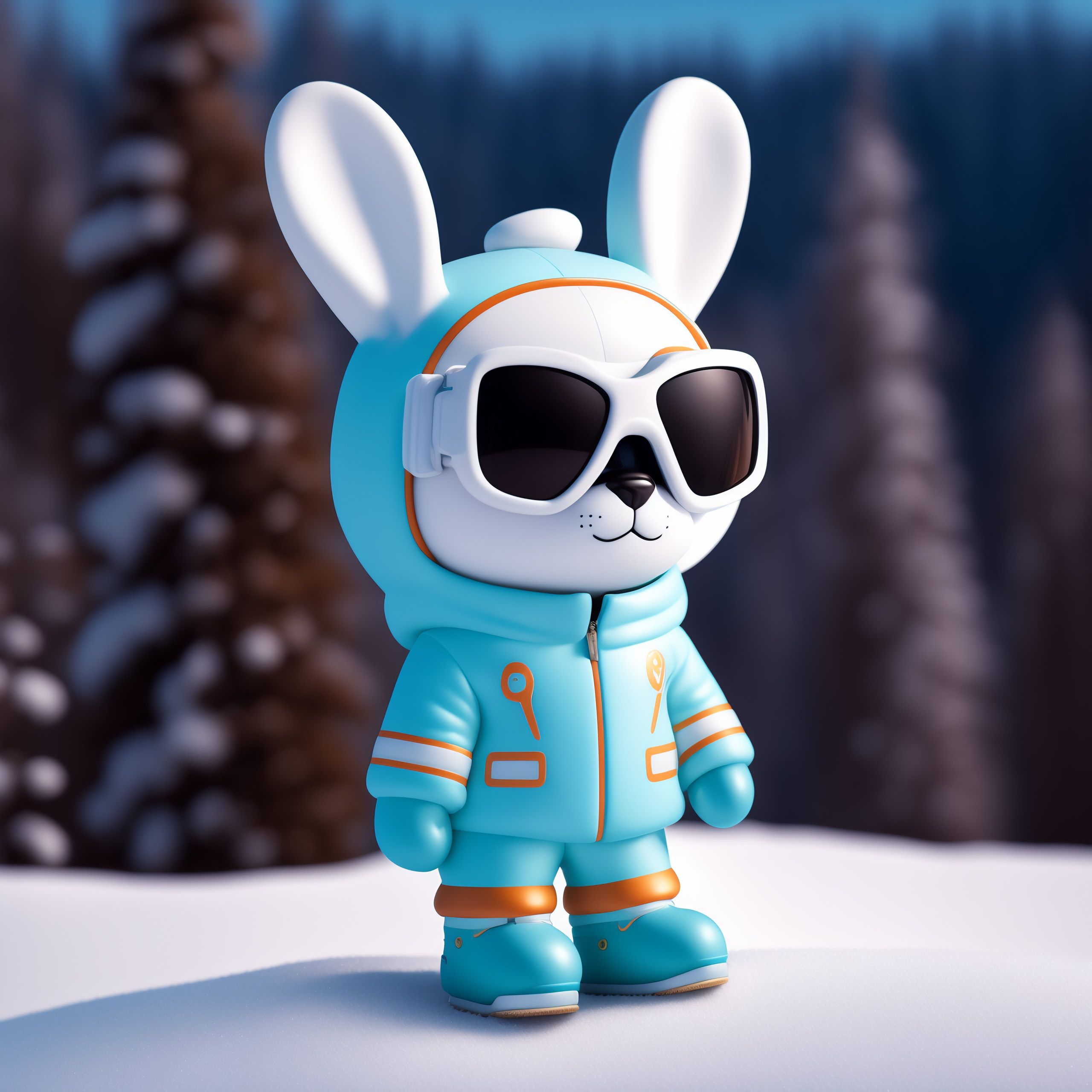 Lexica - A super cute funko pop rabit vinyl toy, wearing ski suit ...