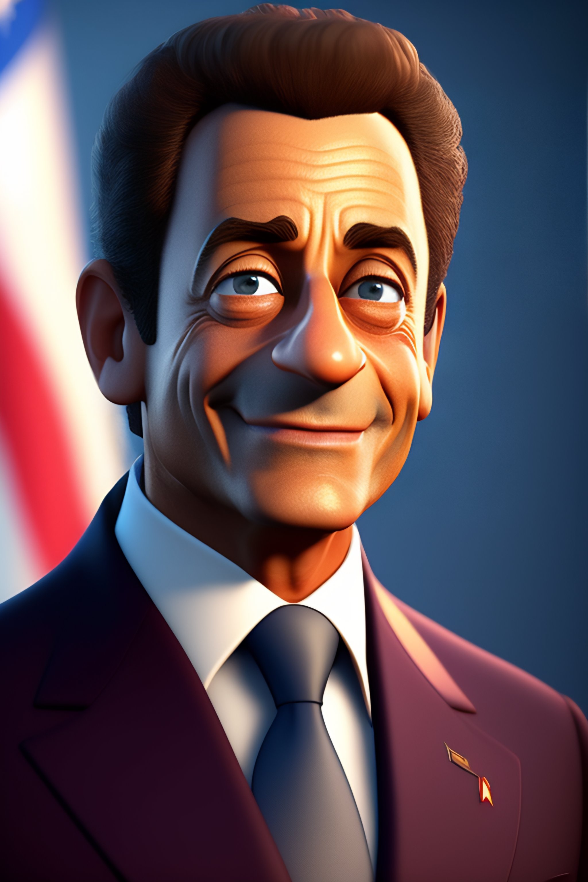 Lexica - Nicolas sarkozy as a pixar disney character caricature cute ...