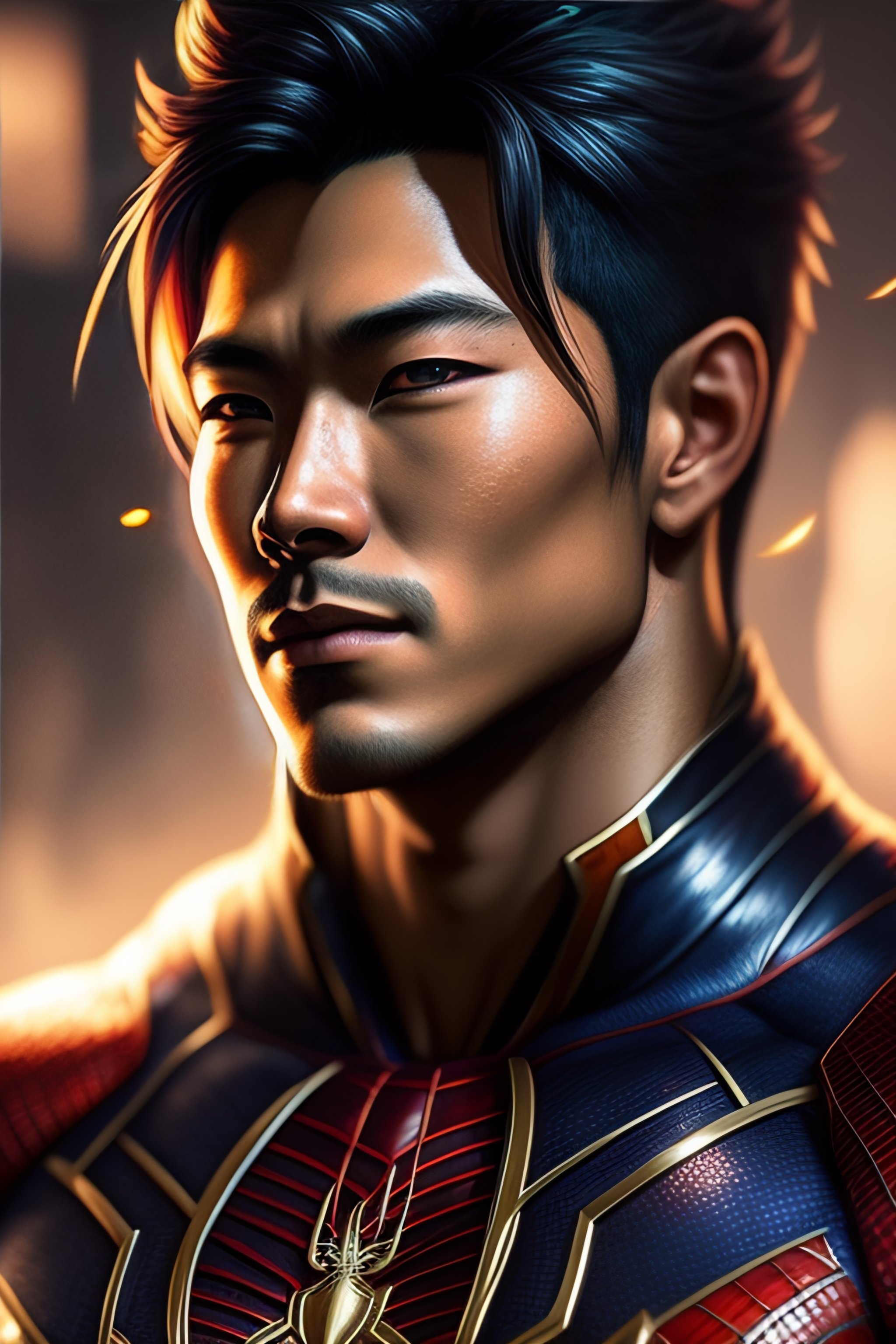 Lexica - Full potrait of Rugged thin muscular spiderman ,full long ...