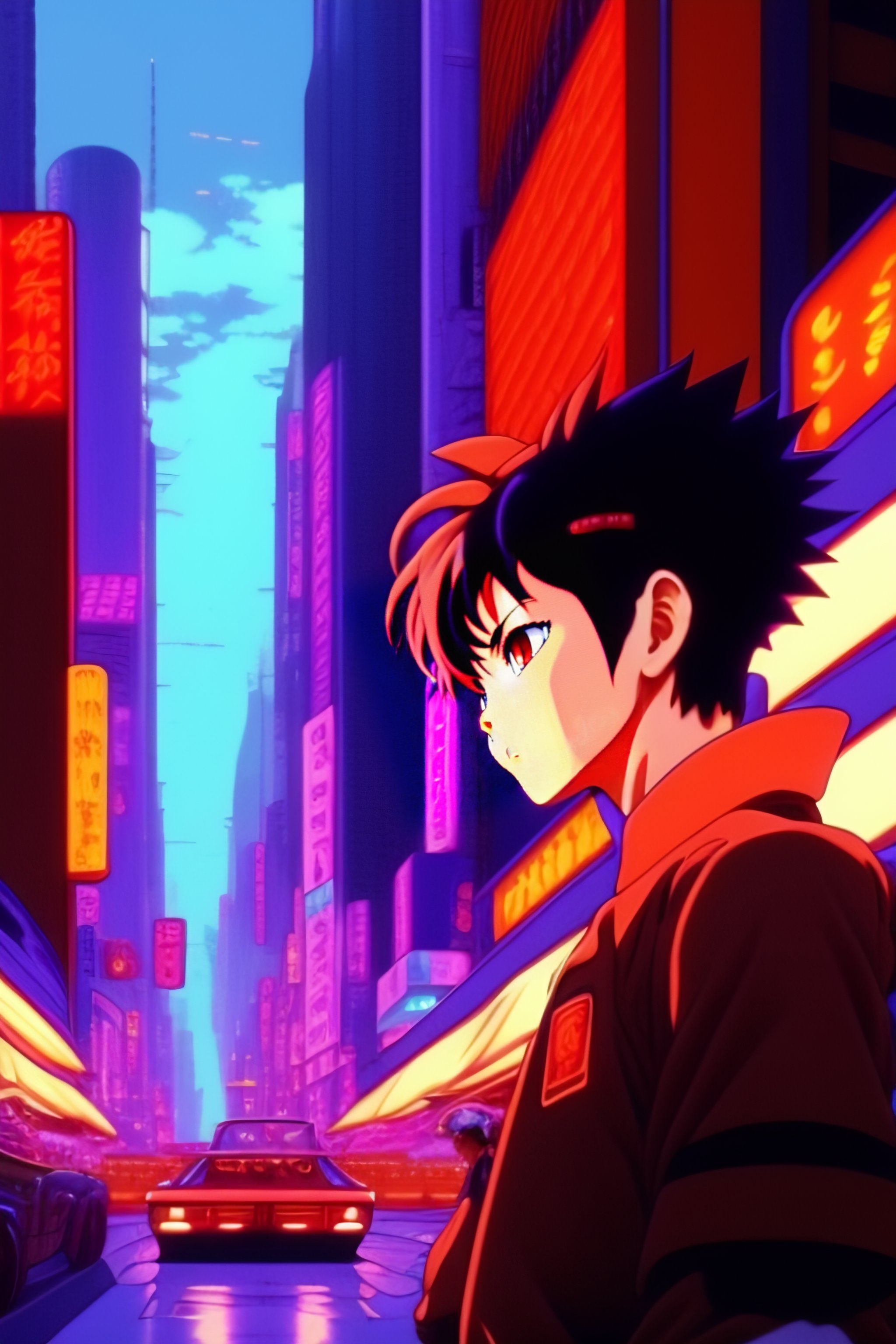 Lexica - Vintage anime screenshot from Akira, 90's anime aesthetic