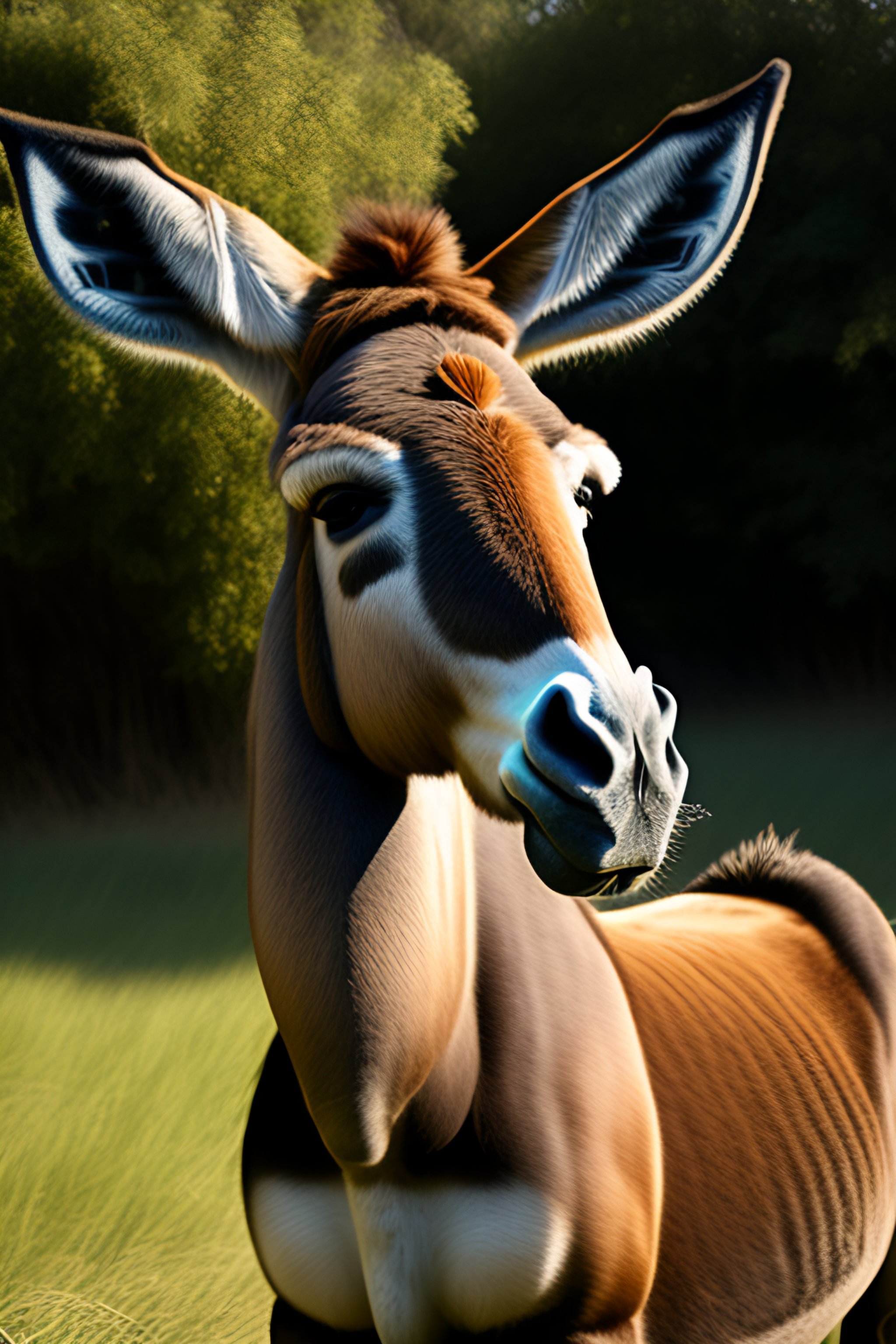 Lexica - A donkey making a call