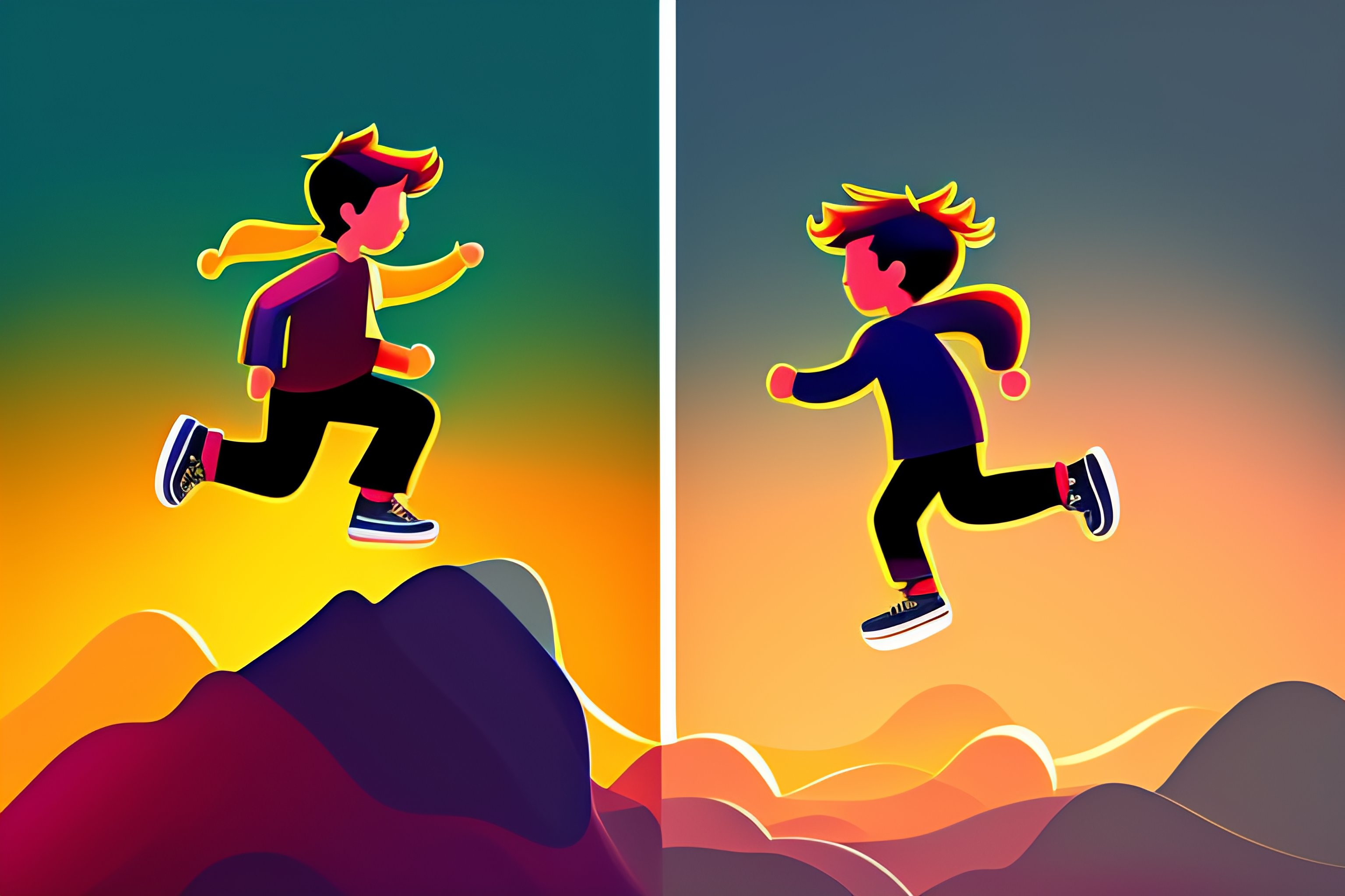 Lexica - A set of a boy walking running jumping standing sitting ...