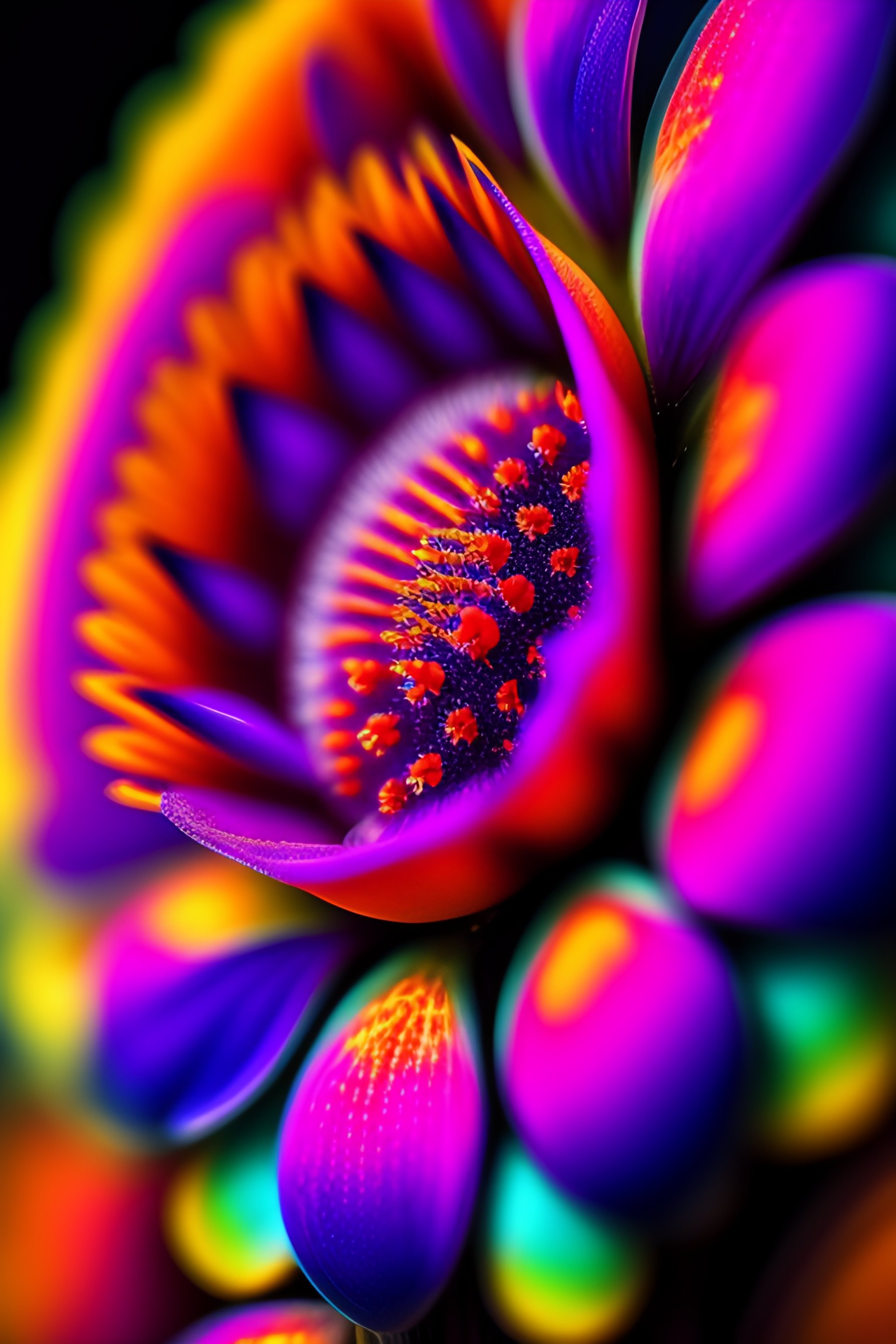Lexica - Beautiful flowers,psychedelic,vibrant,sharp focus,macro ...