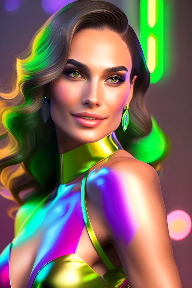 Lexica - Exactly look like Gal Gadot in neon green swimwear walking on the  ramp, photorealistic, highly detailed, masterpiece, 8k, high quality,