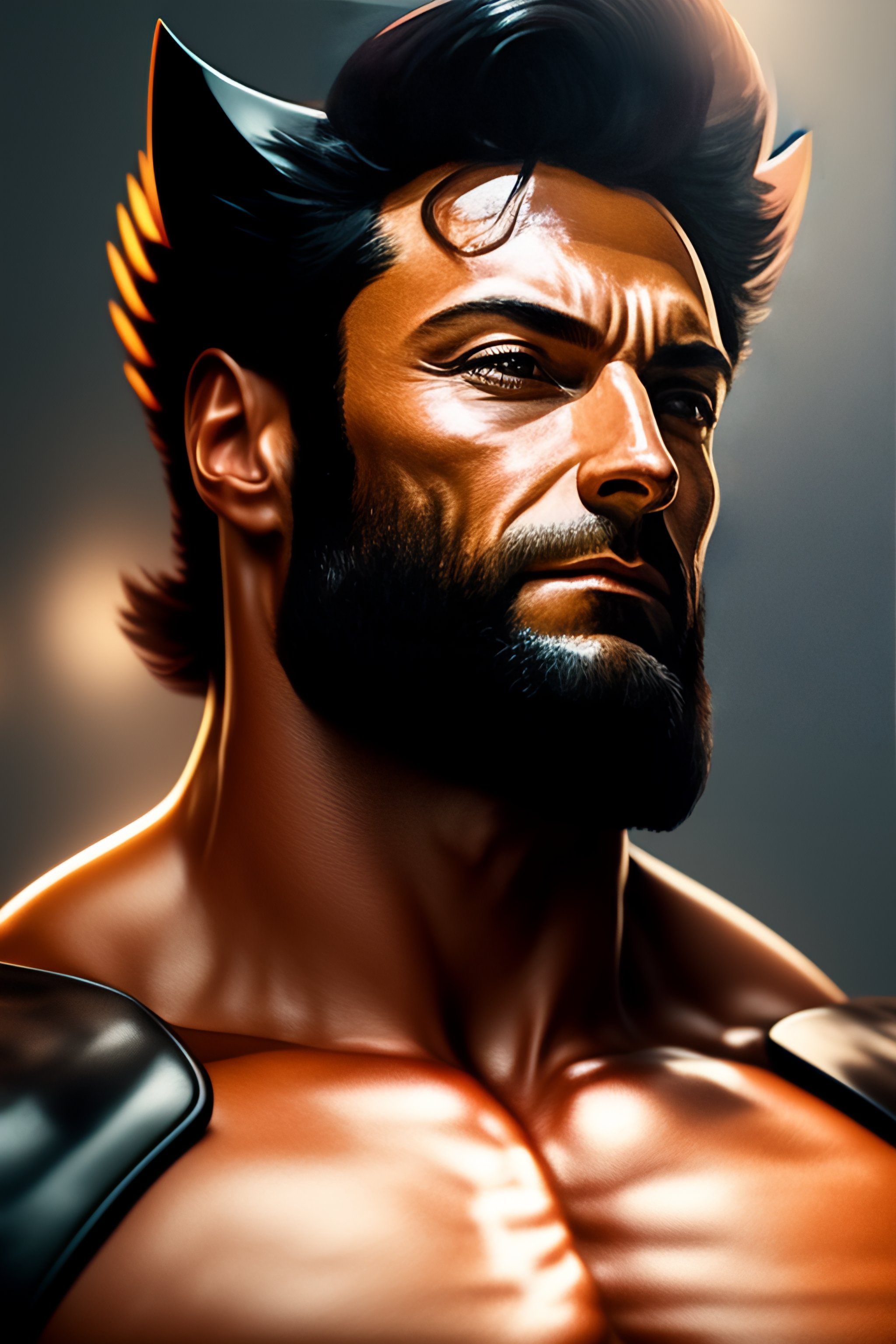 Lexica - Wolverine portrait, HQ