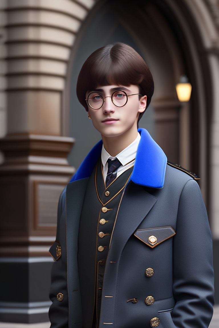 Lexica - Harry Potter, realistic photo in the style of the Balenciaga brand