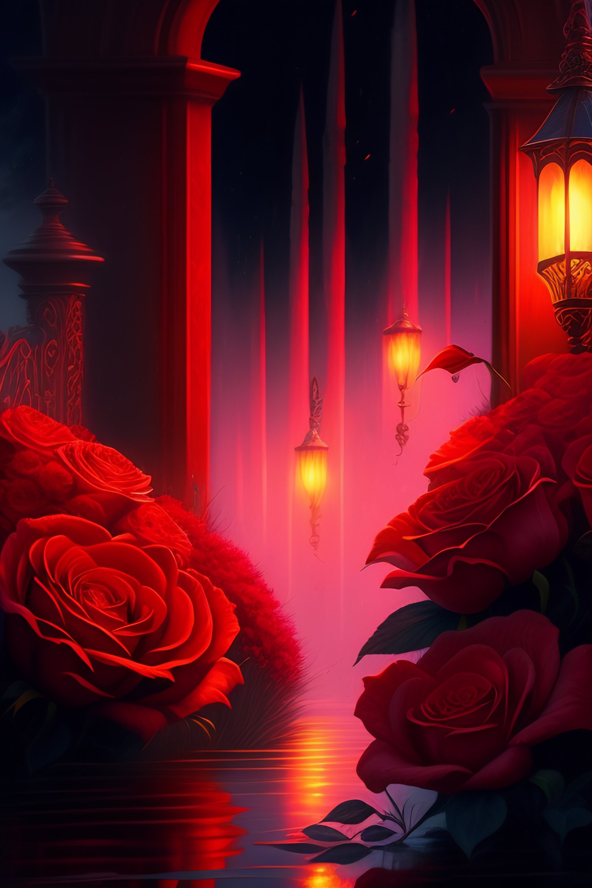 Lexica - Poster style, a beautiful and terrifying painting with high ...