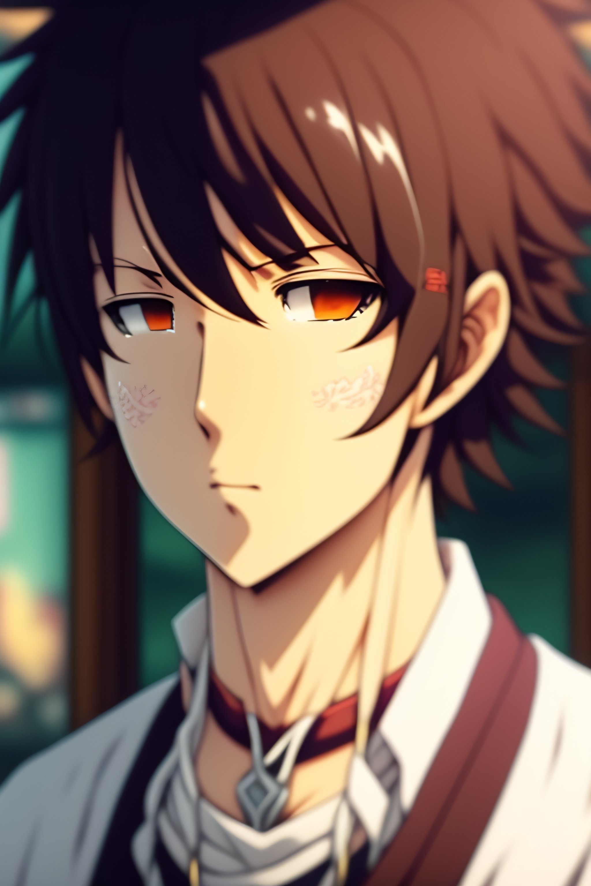 Lexica - Cute anime man with messy hair and short beard