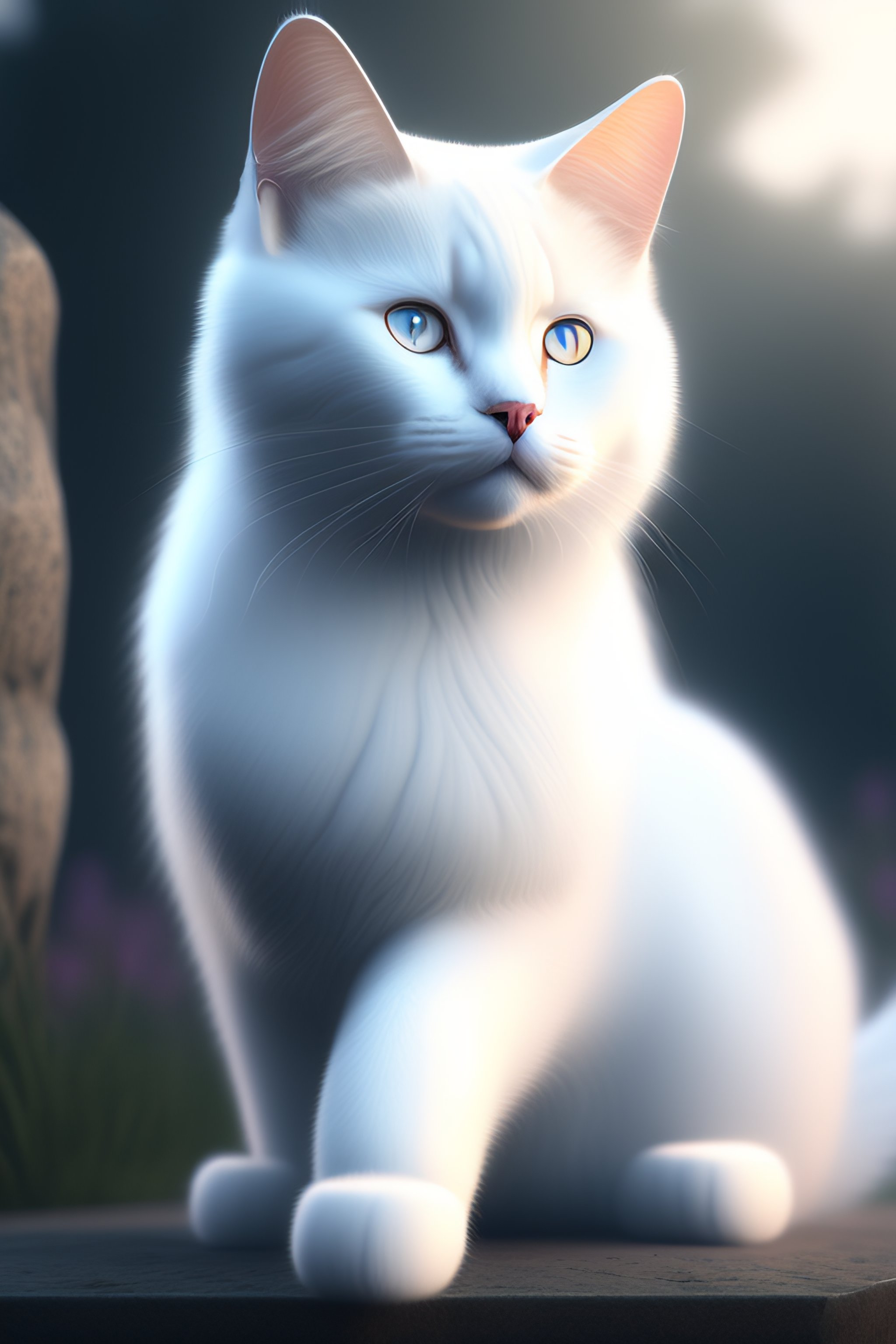 Lexica Ultra Hd Realistic Chrome White Fluffy Cat Dream