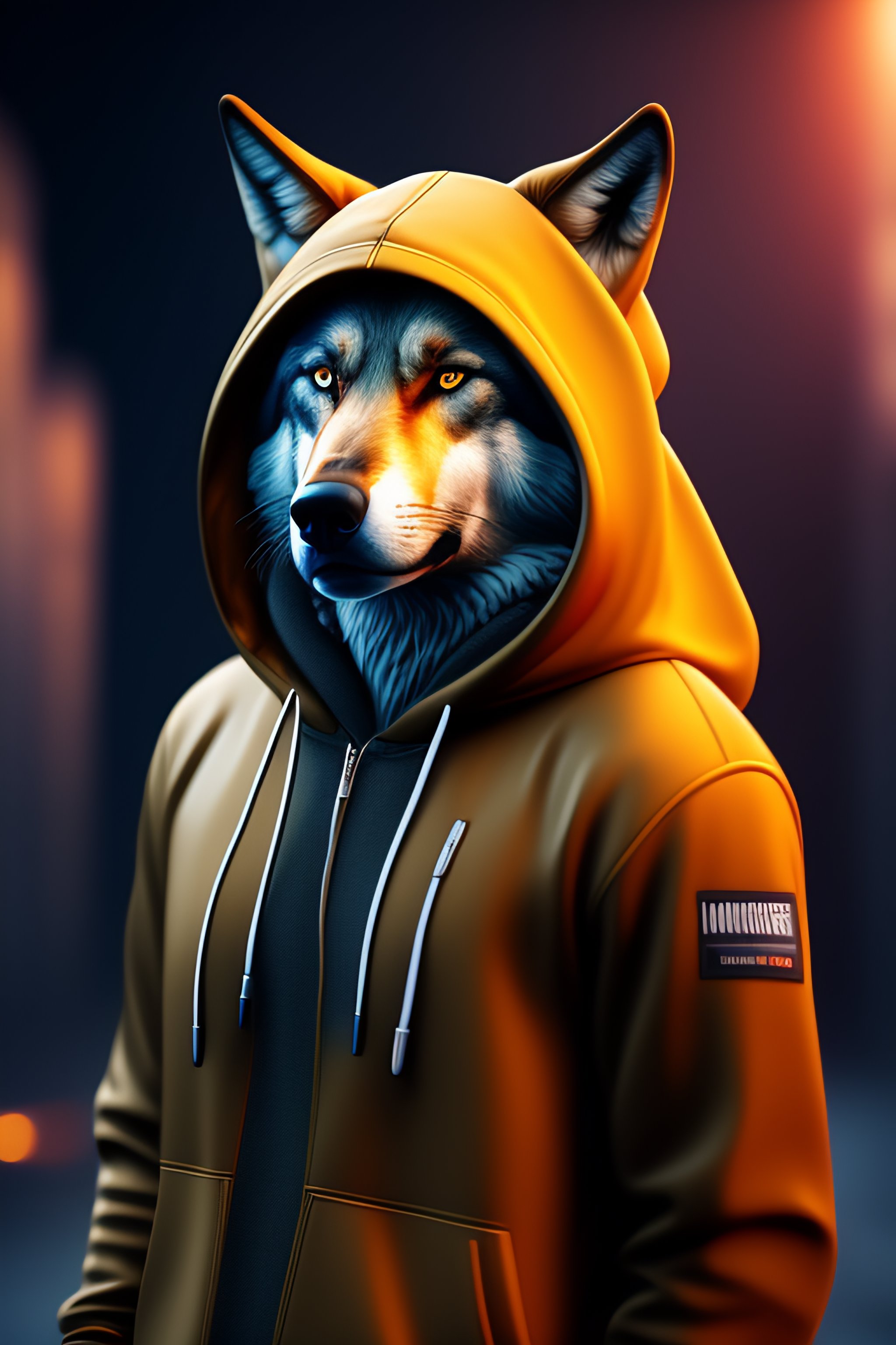 Digital shop wolf hoodie