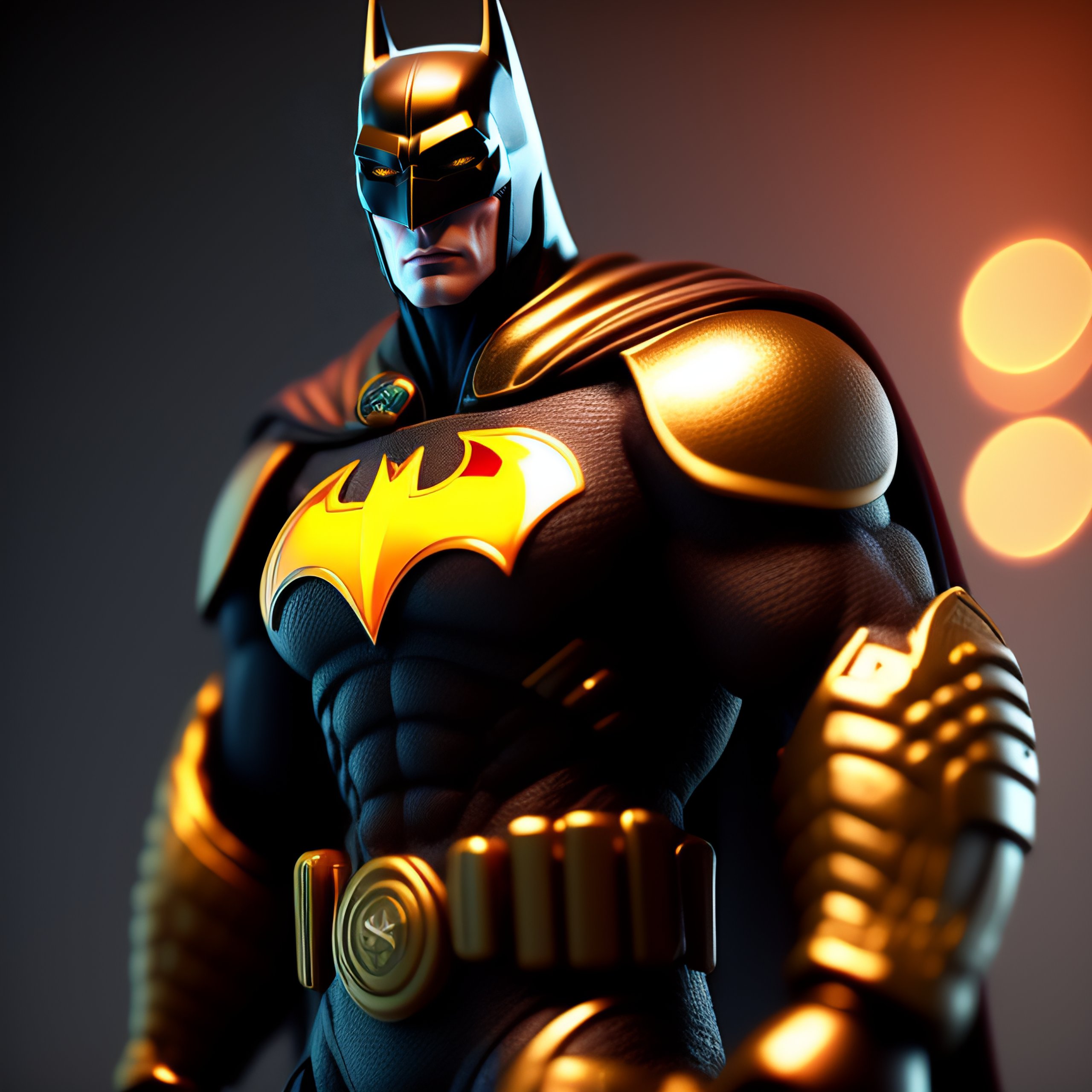 Lexica - Cyborg batman, 3d render