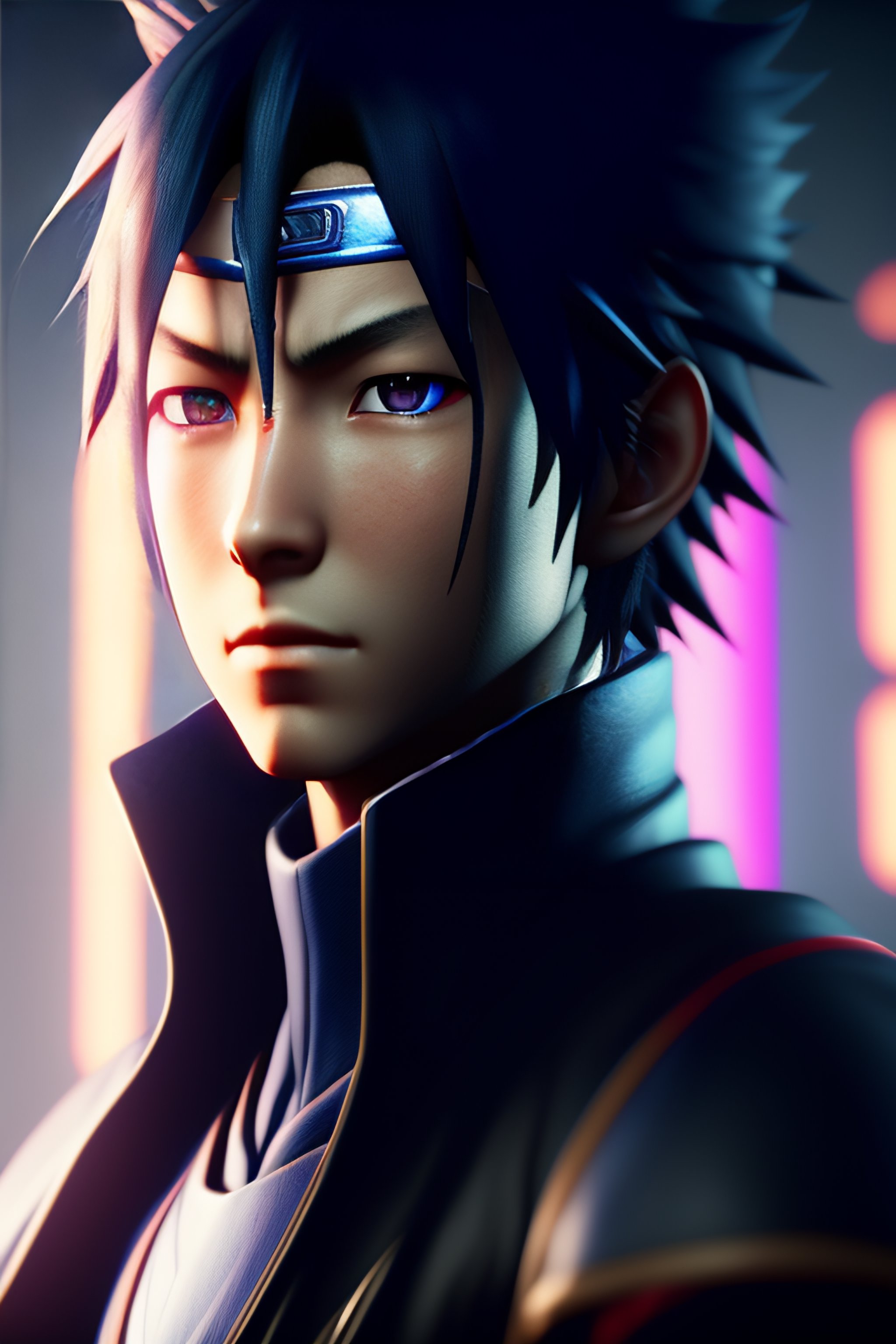 Lexica - Sasuke uchiha from Naruto ,anime style, octane rendering