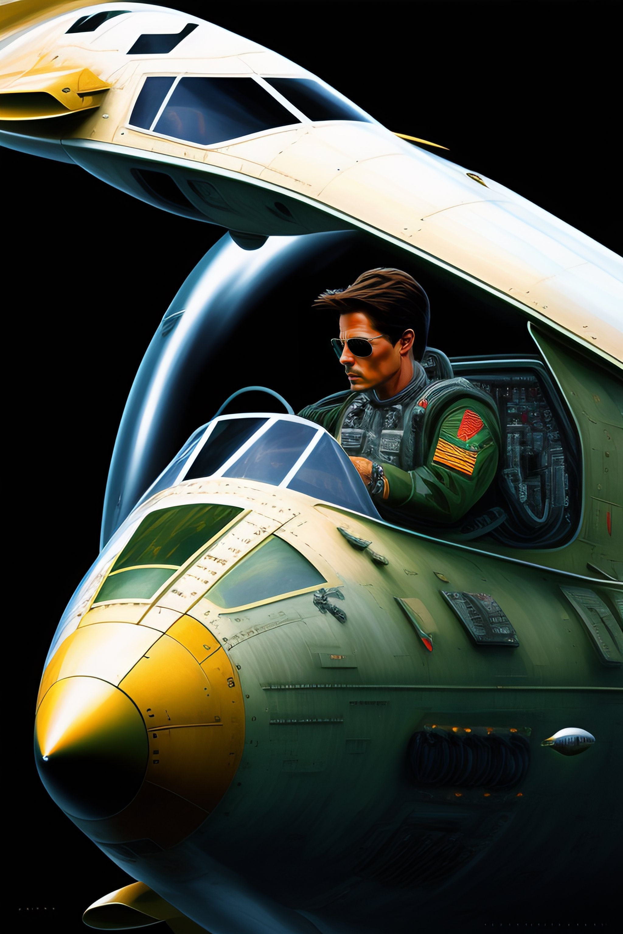 Lexica - Cyborg pilot, Tom Cruise , detailed minimalist interior ...