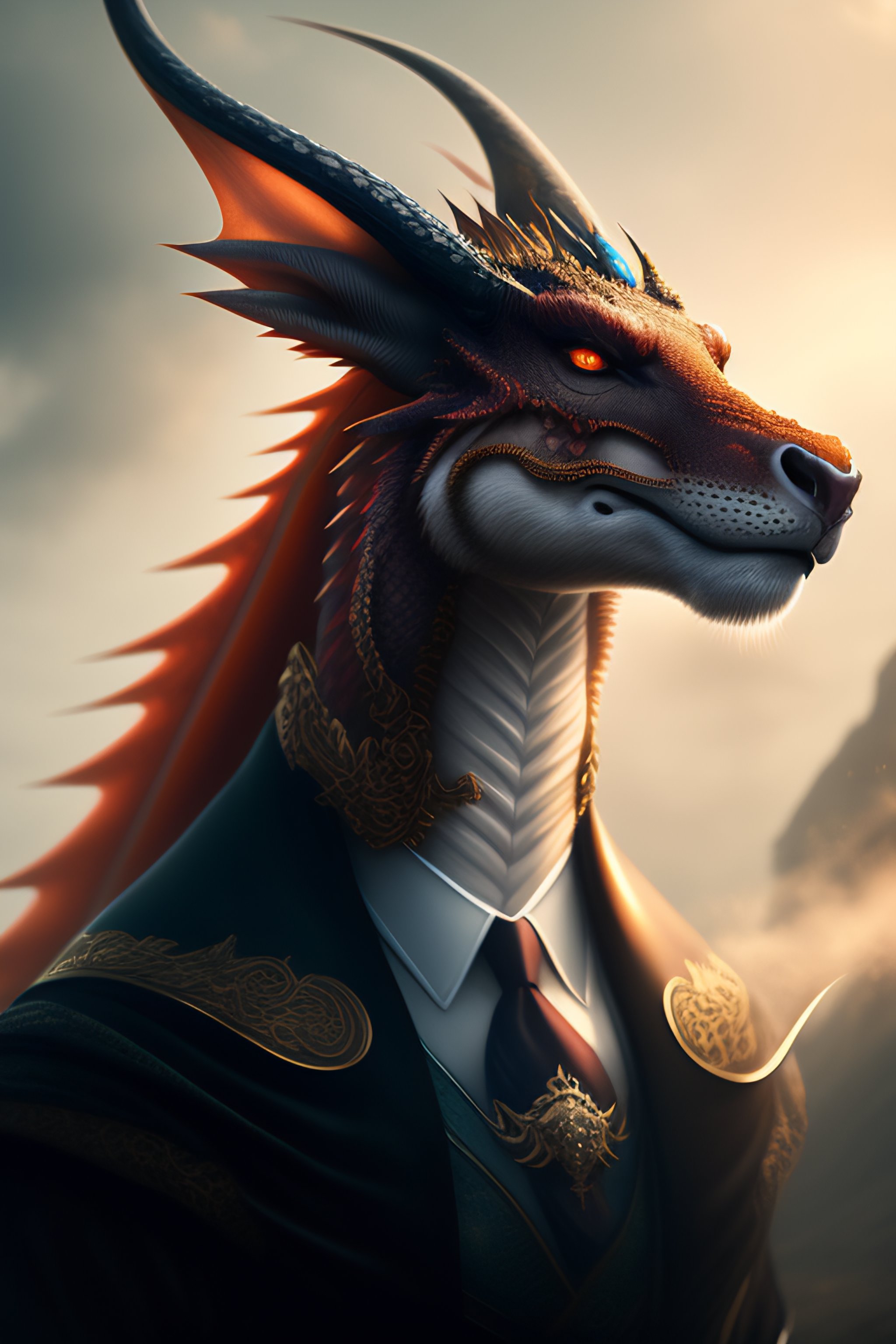Lexica - A portrait of A dragon