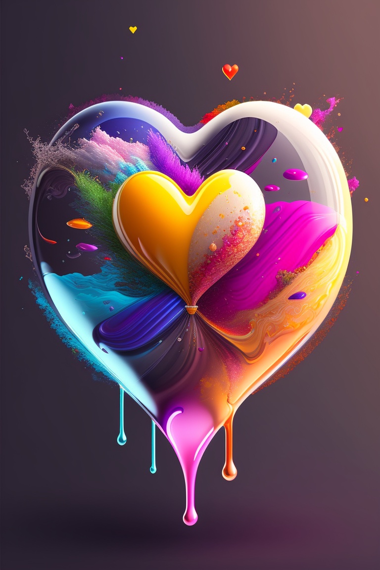 Lexica Splash art, heart, ((white background)), Epic Instagram