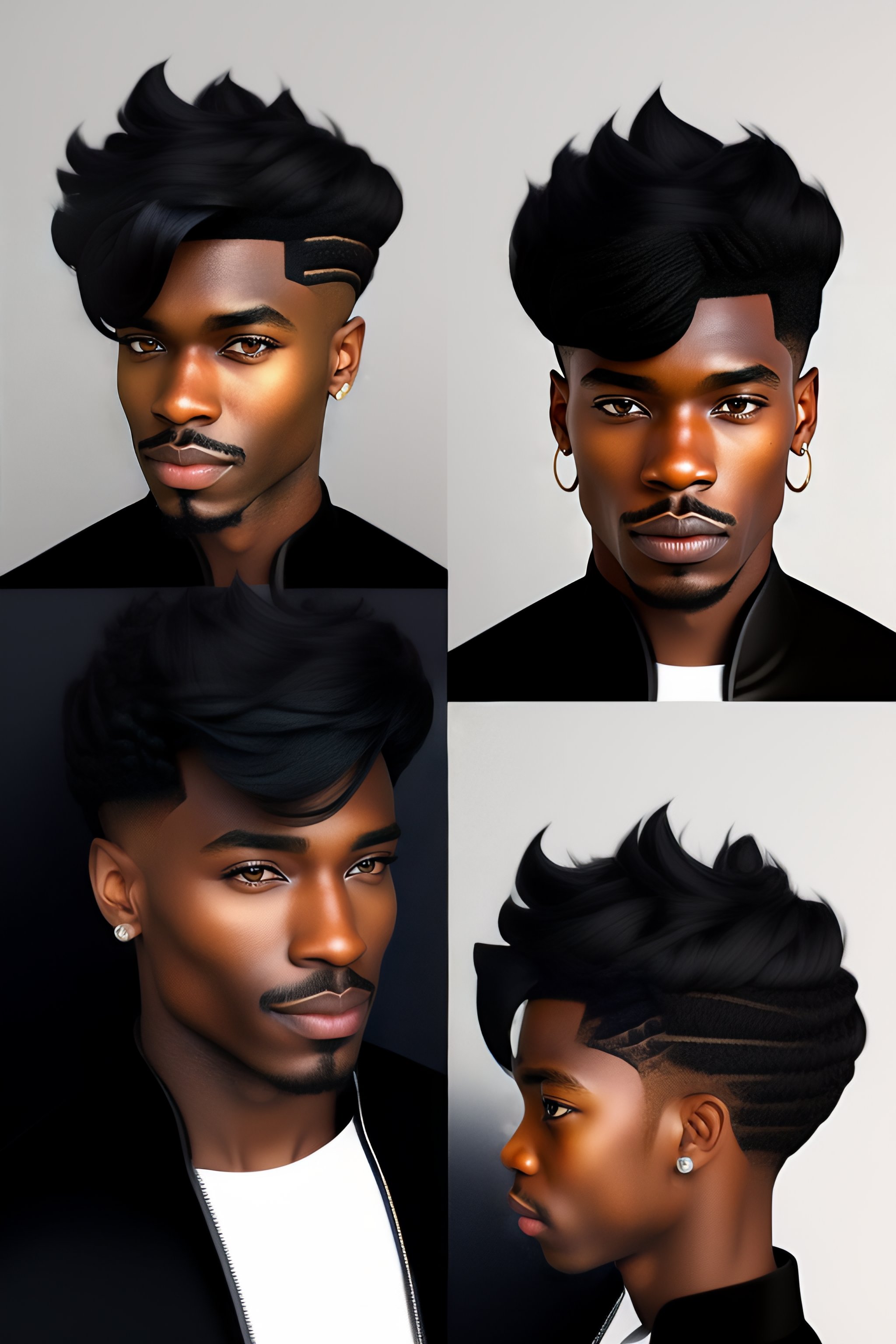 Black male straight hairstyles best sale