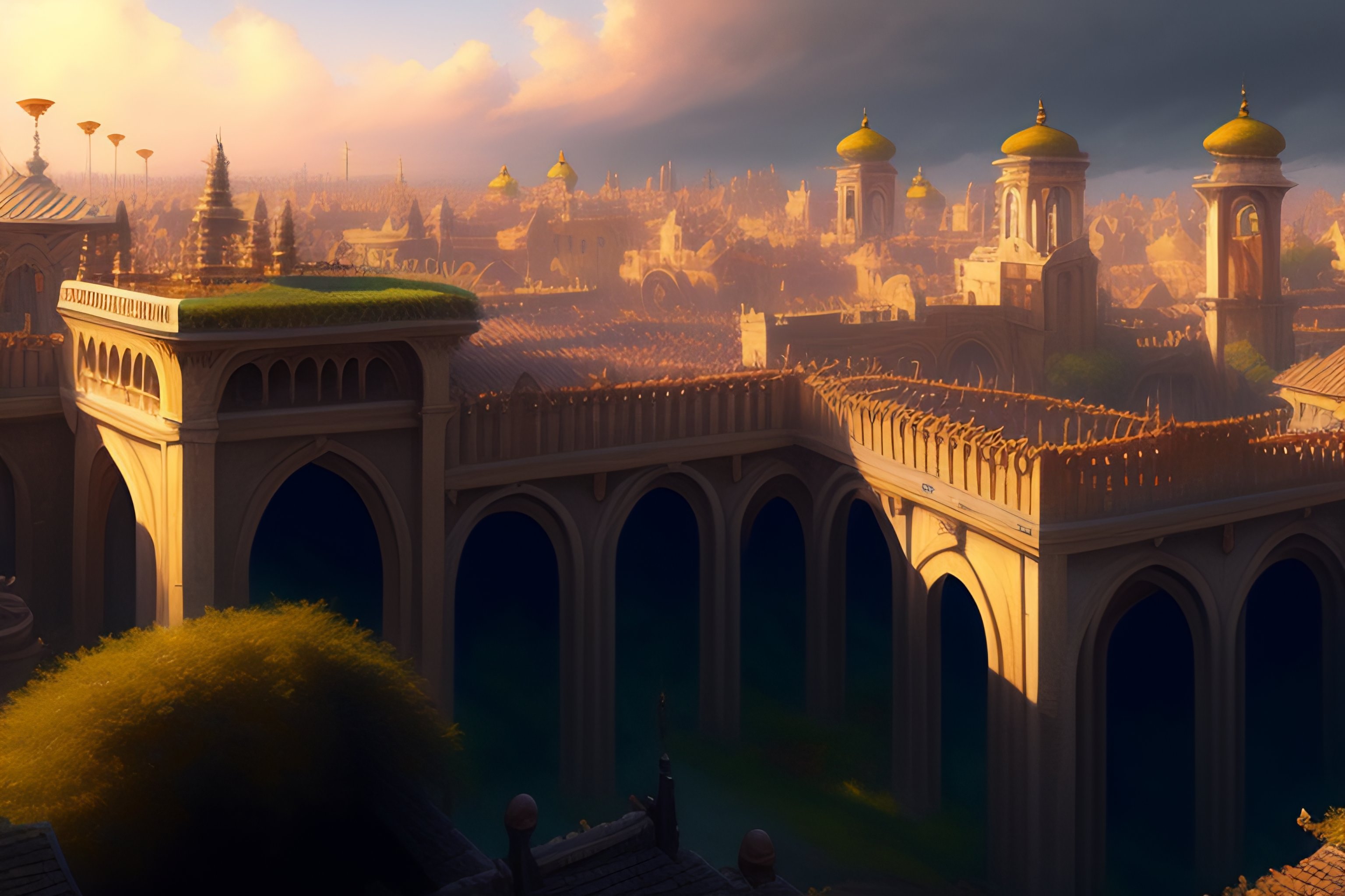 Lexica - Medieval capital city, fantasy, hyper detailed, rolling hills ...