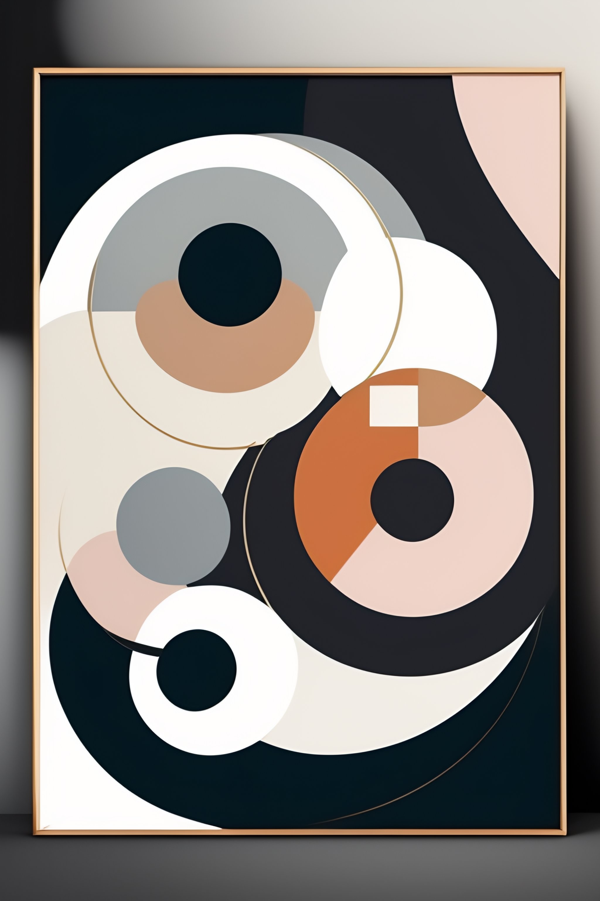Lexica - The abstract painting artistic flat illustration famous artist,  creative art, soft colors mono chromatic, shape, lines, soft colors,  simpl...