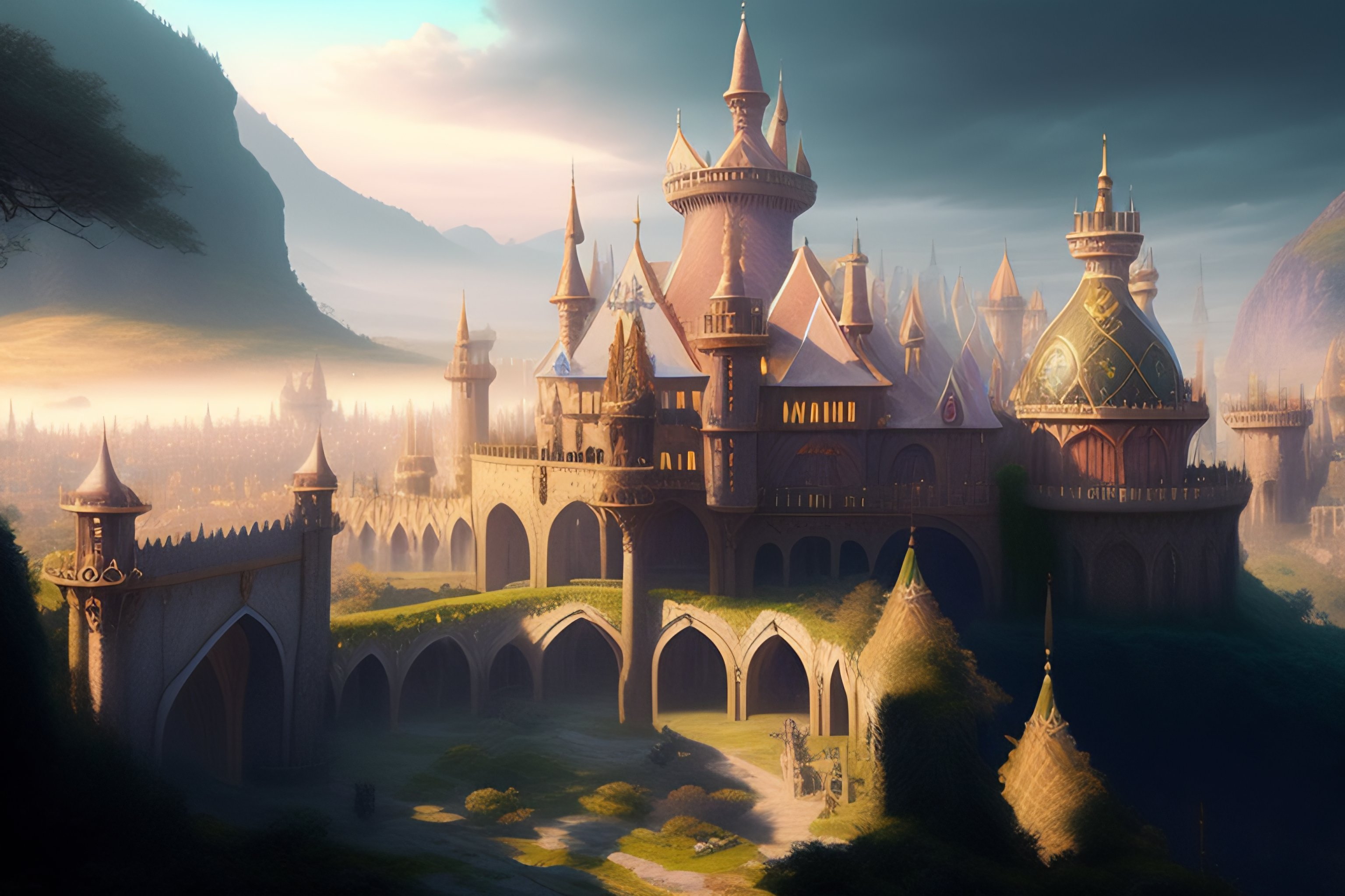 Lexica - Medieval capital city, fantasy, huge fantasy elven castle ...