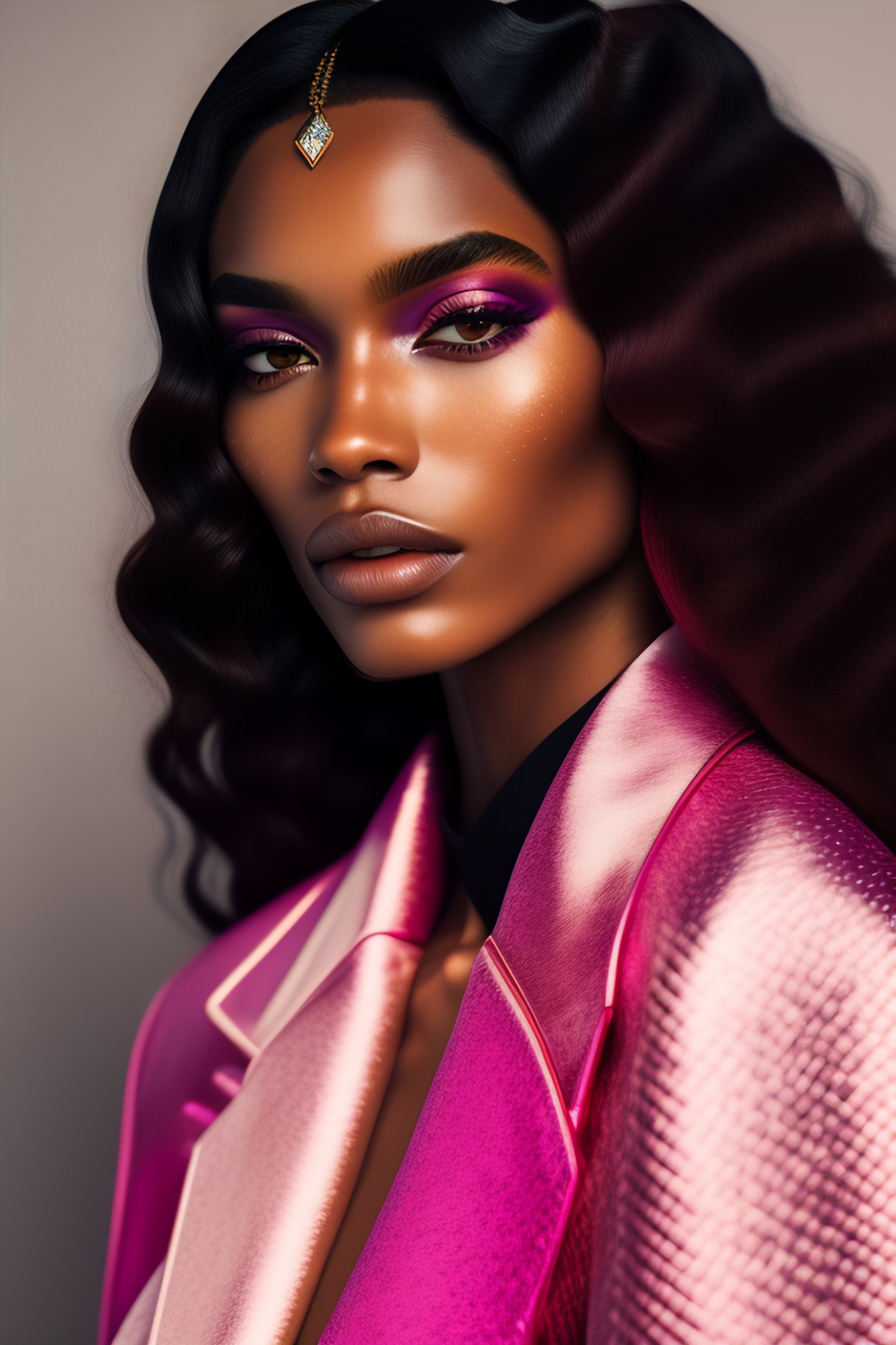 Lexica A photo closeup of a beautiful long haired woman with light