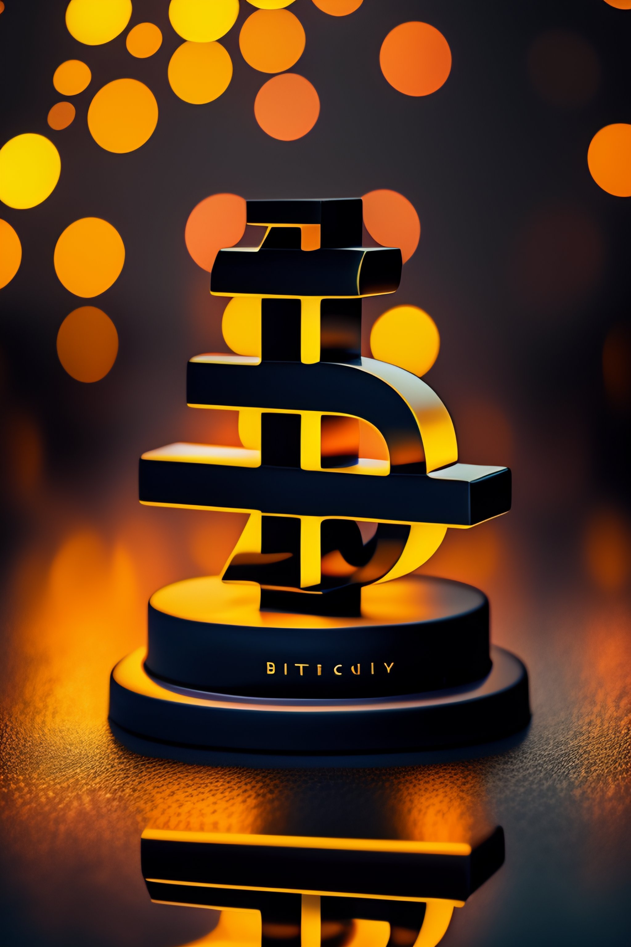 Lexica - B Statue, Beautiful Simple Organic Molding Piece Of A Bitcoin ...