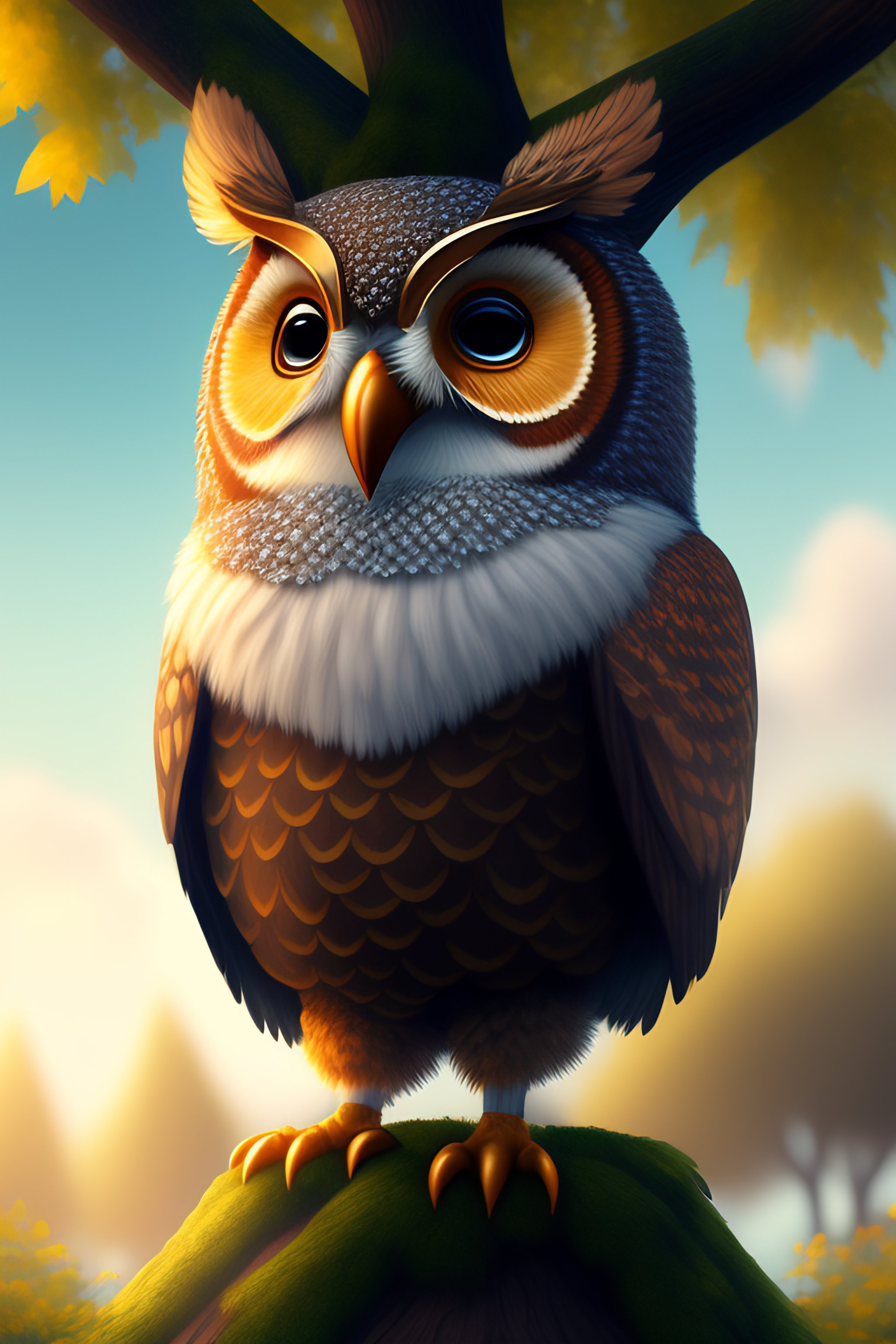 Lexica - A detailed, highly realistic anthropomorphic owl with a viking ...