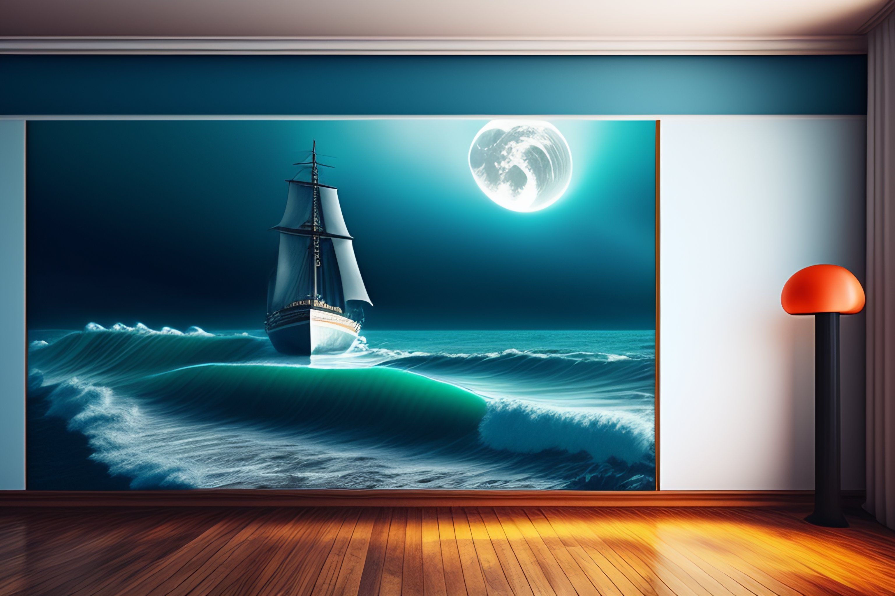 lexica-the-ship-sails-out-of-the-picture-on-the-wall-into-the-house