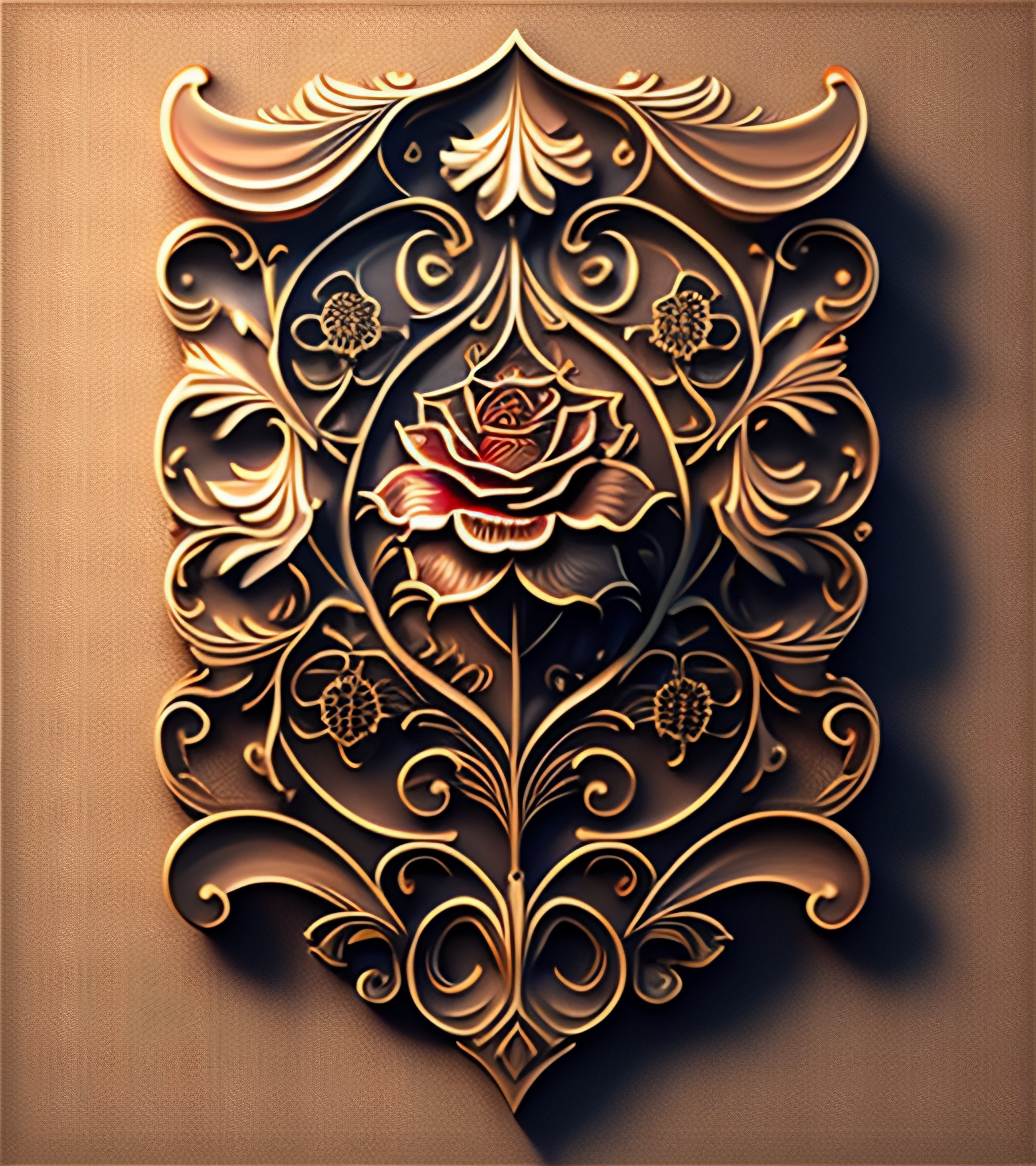 Lexica - Beautiful decorative ornament with classical floral elements ...