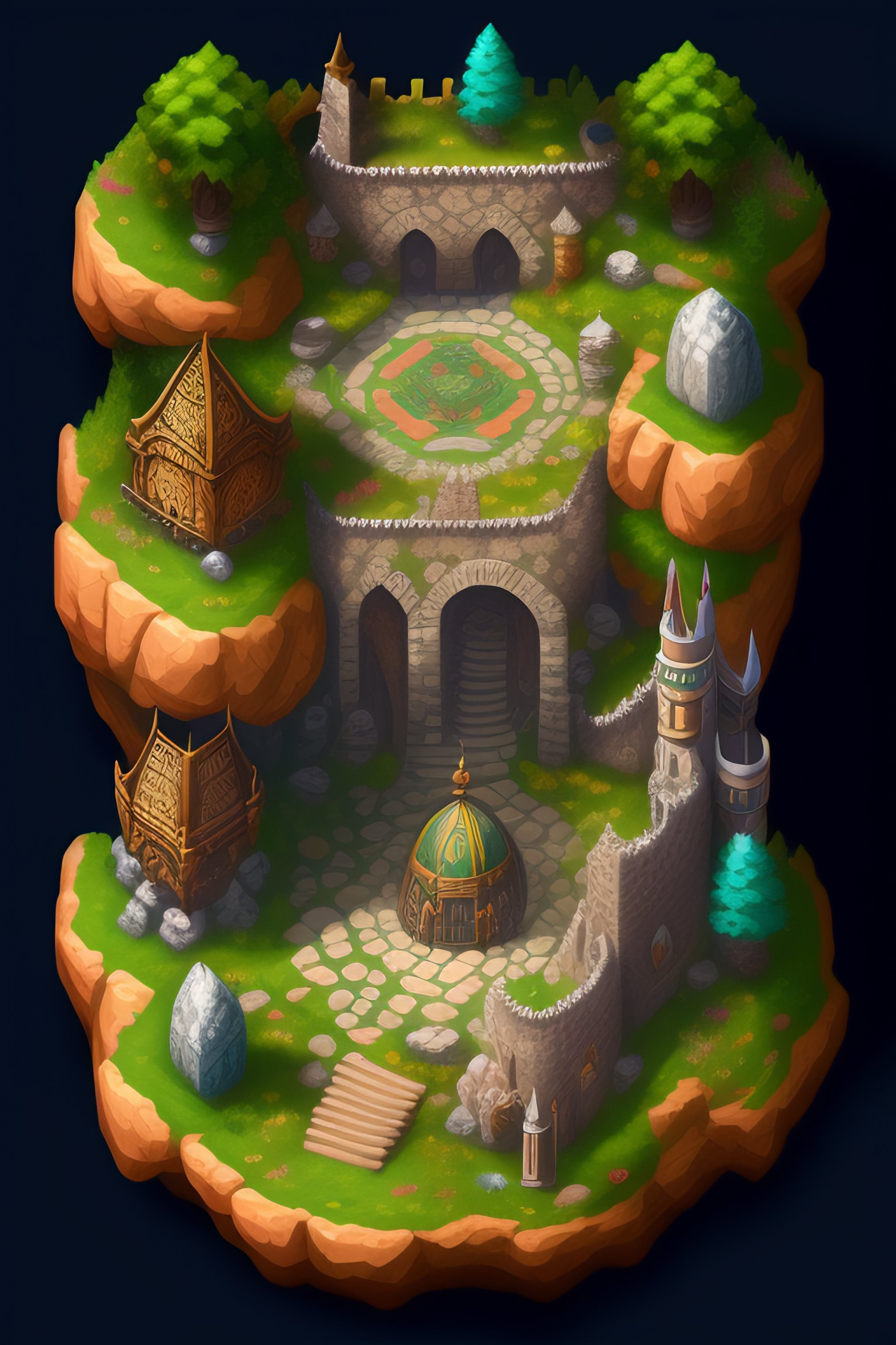 Lexica - Rpg map of ancient castle
