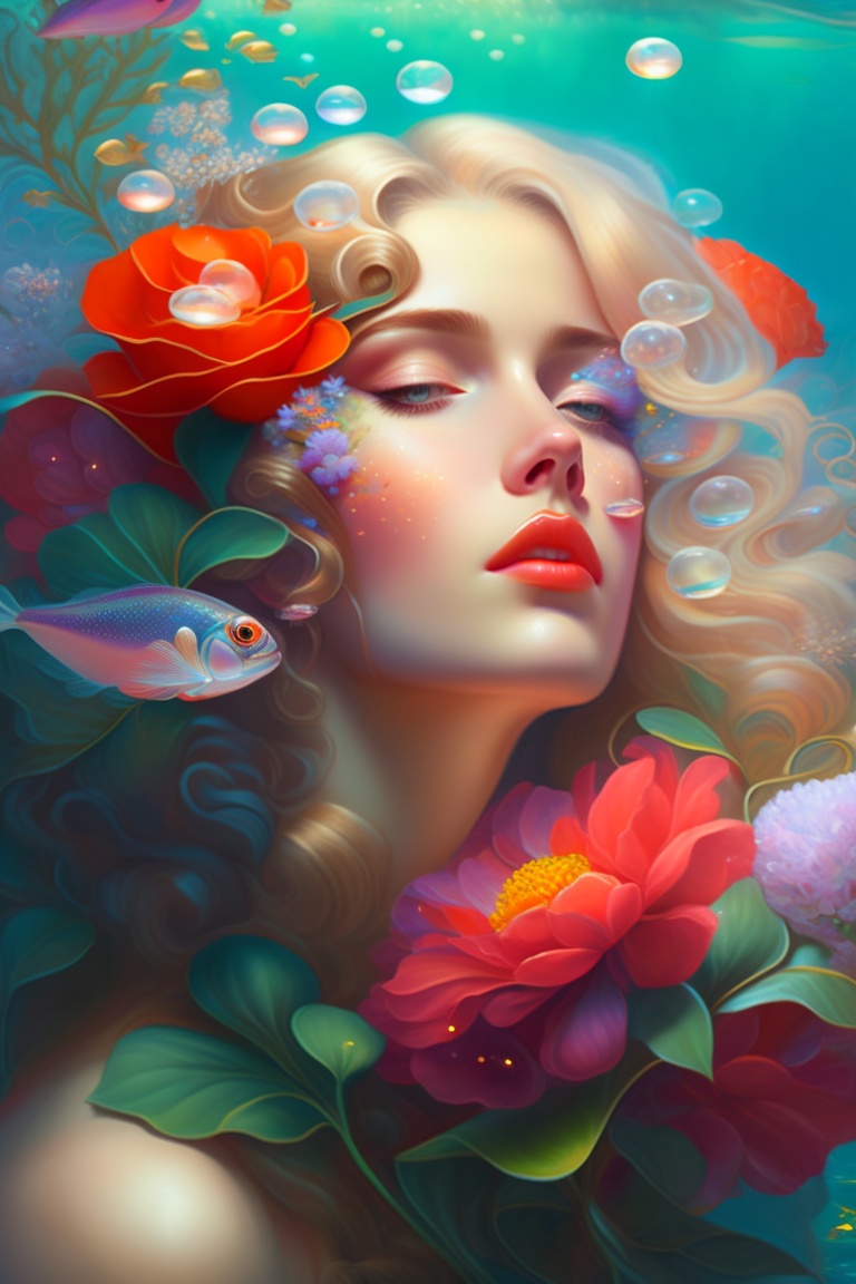 Lexica - Portrait of a beautiful mysterious woman holding a bouquet of ...
