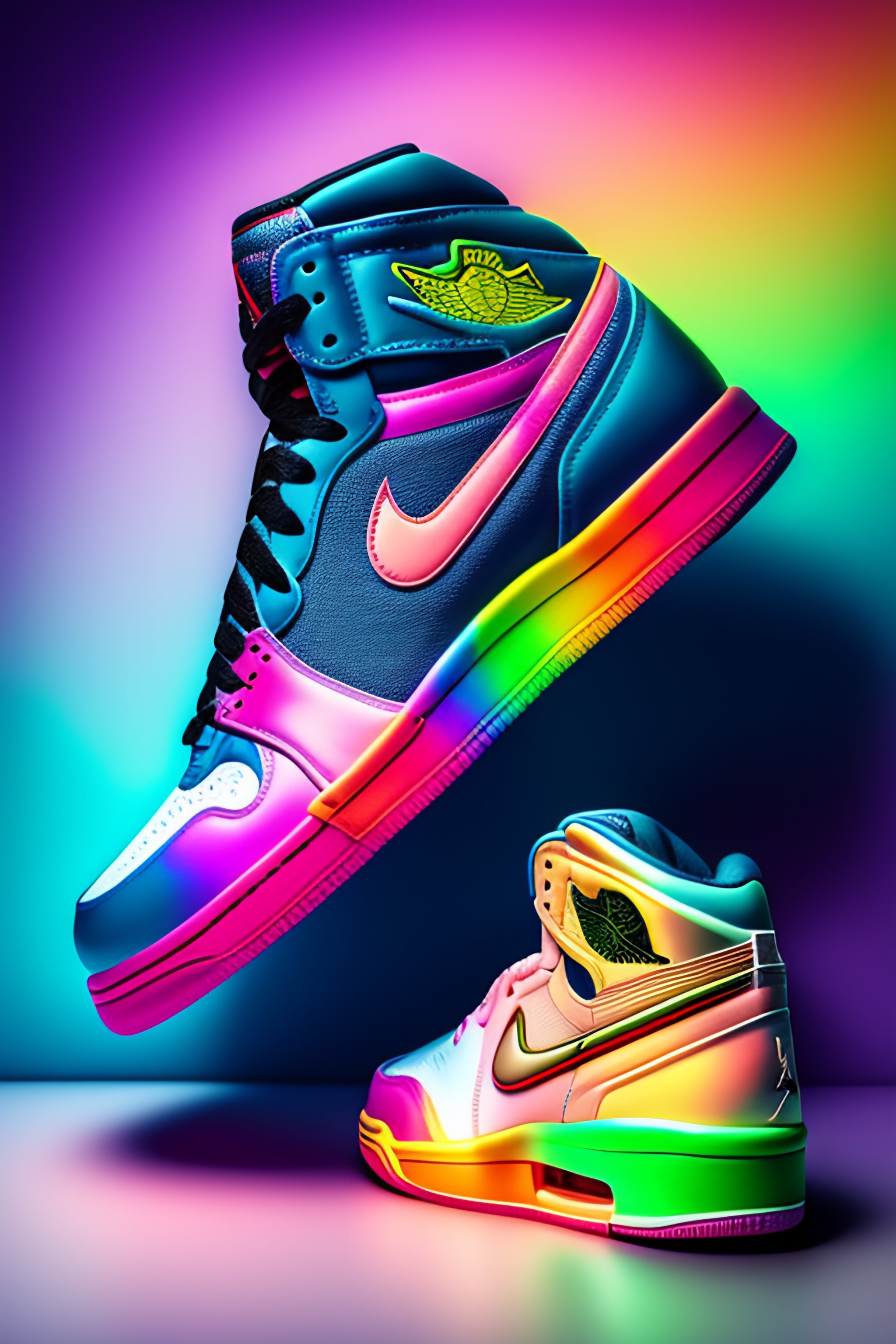 Rainbow store colored jordans