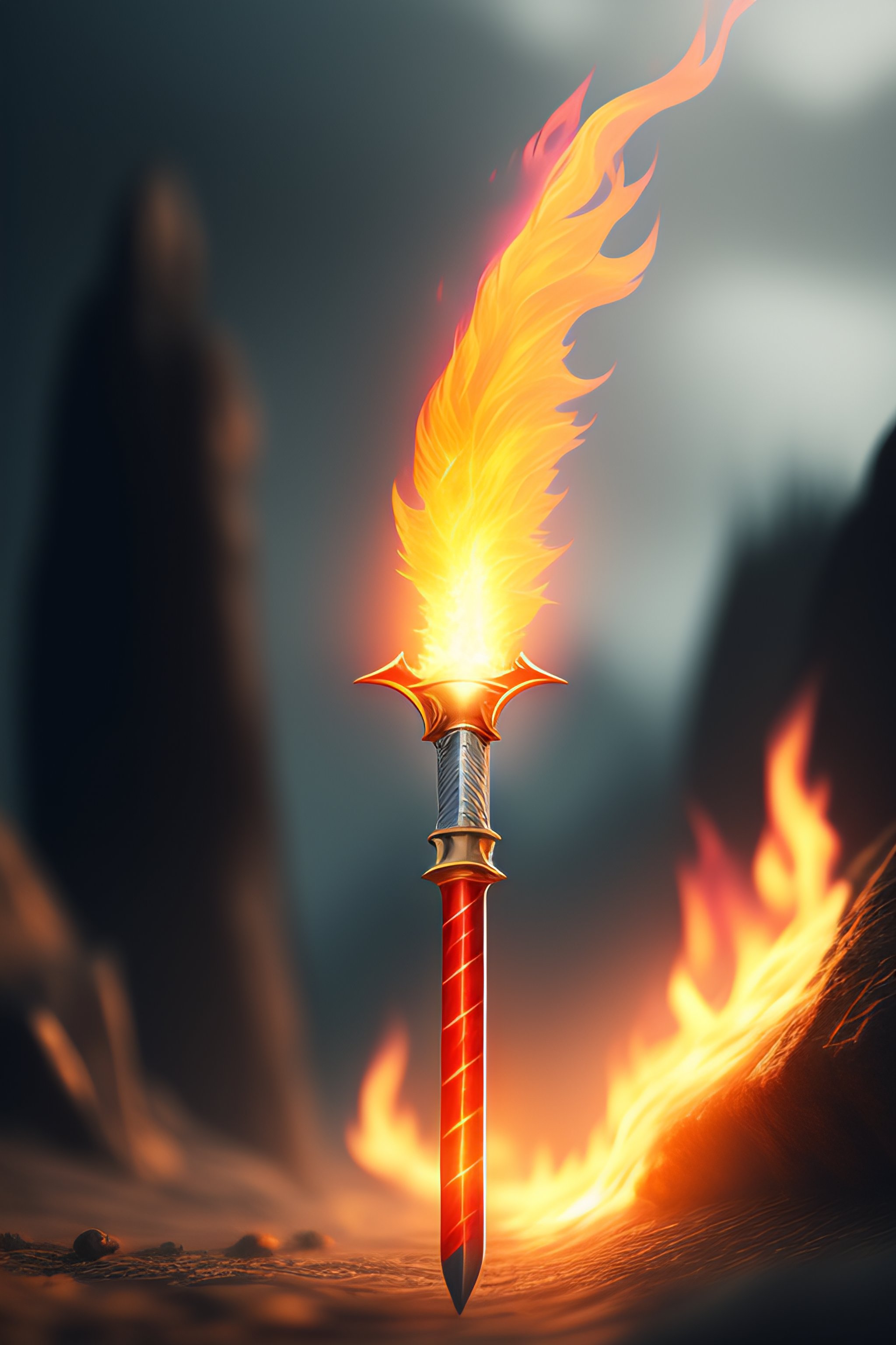 fire sword wallpaper