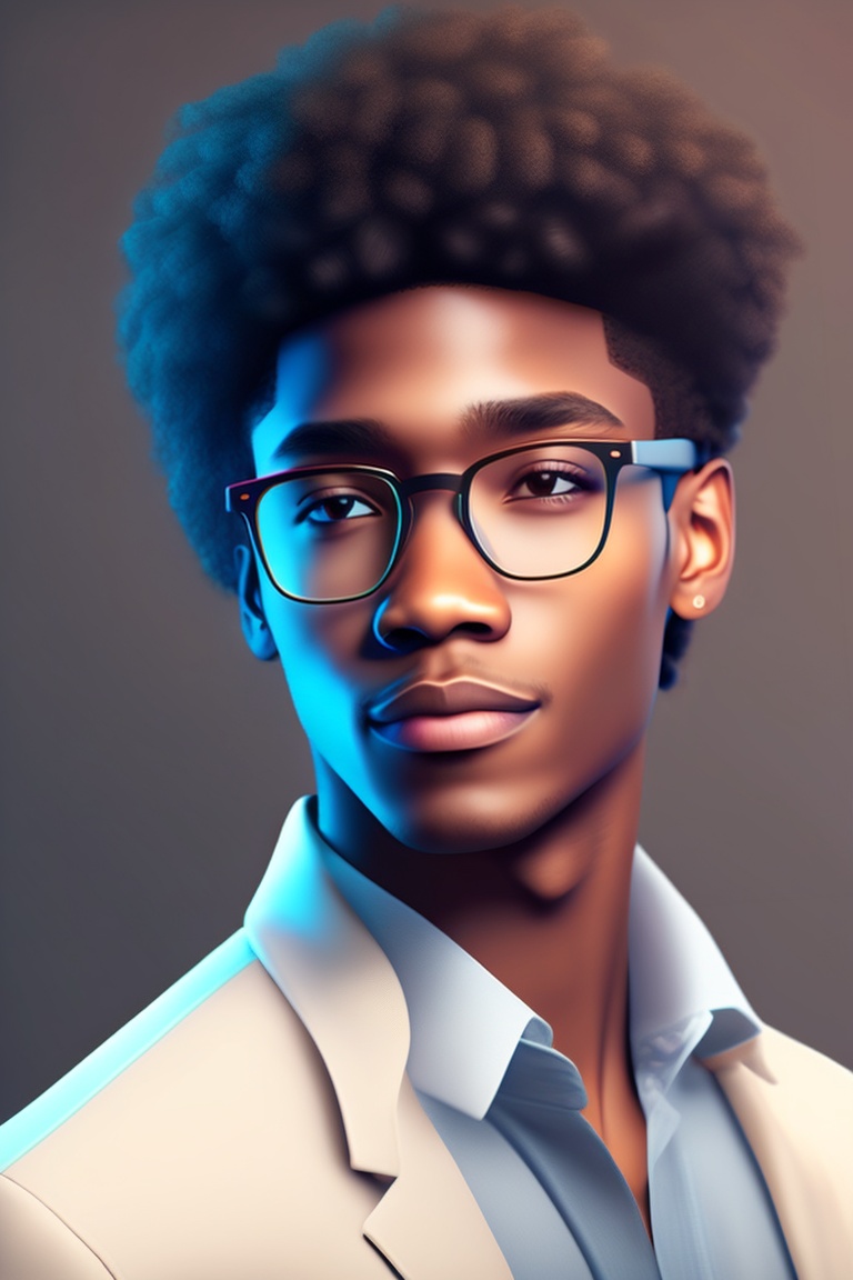 Lexica - Image of an intelligent science young guy standing with ...