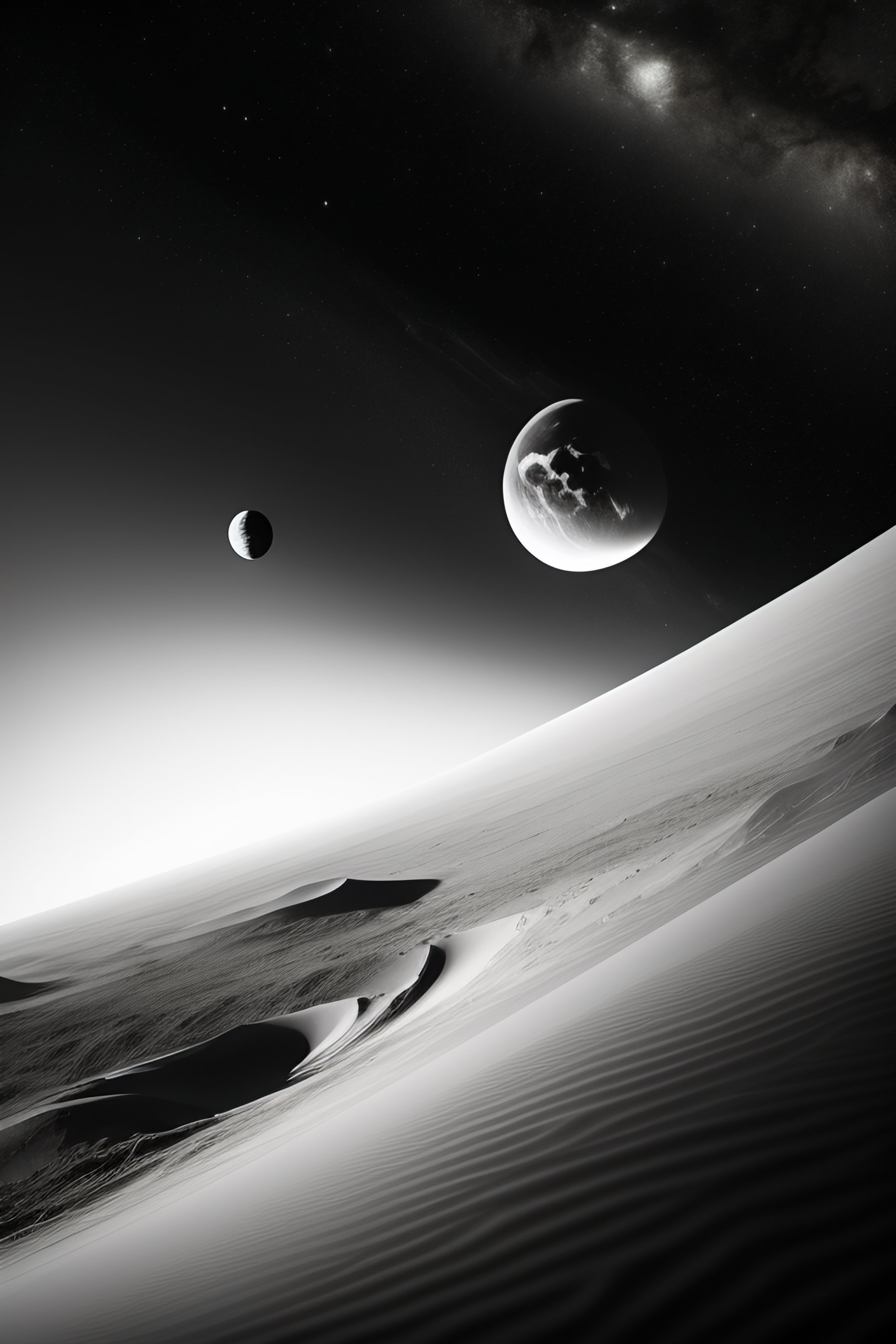 Lexica - Black and white image of space