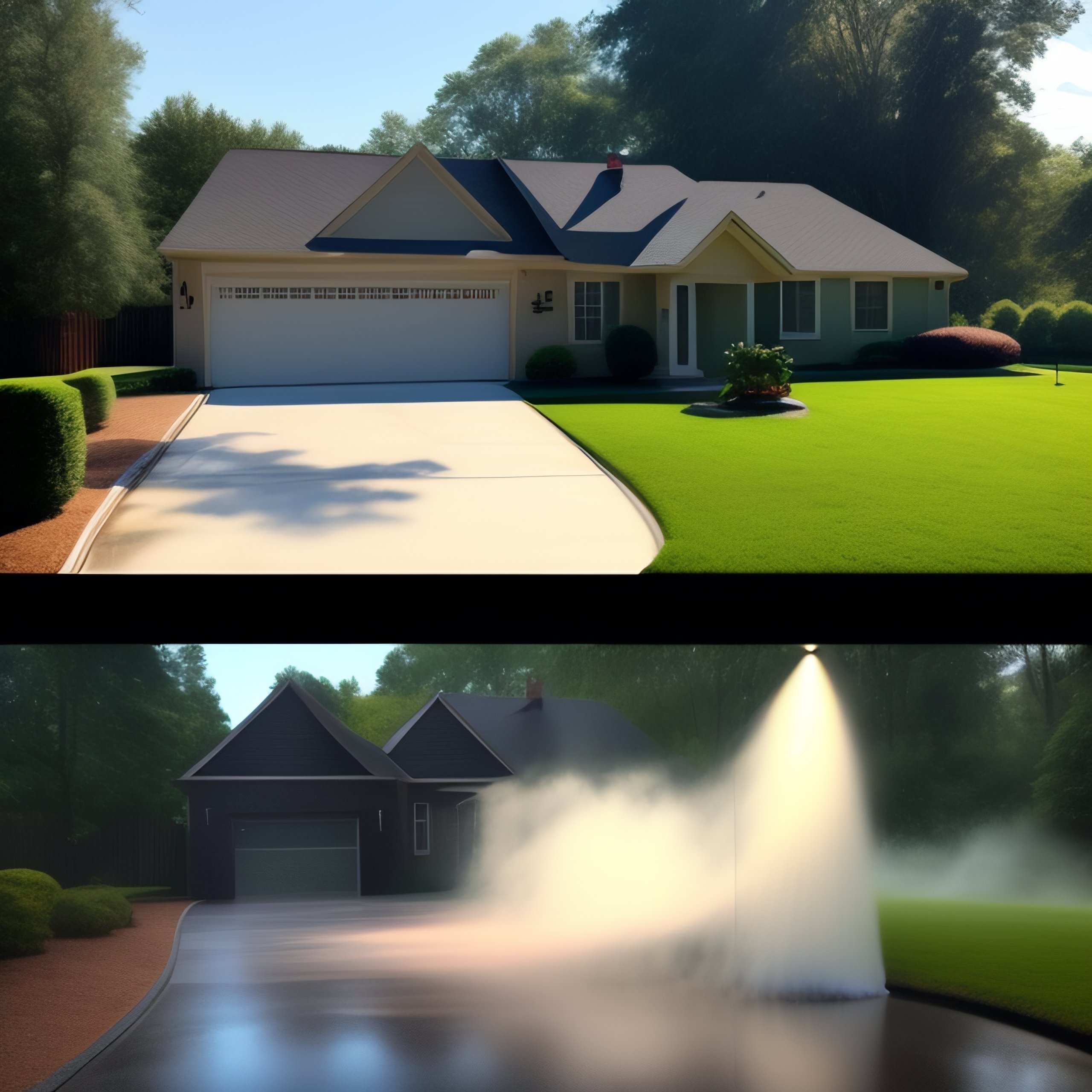 Lexica Make a pressure washing ad for driveways